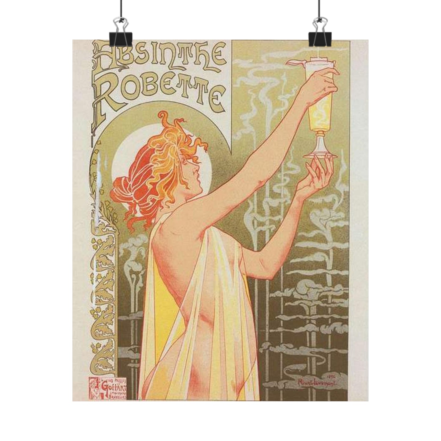 Affiche belge pour l' "Absinthe Robette". High Quality Matte Wall Art Poster for Home, Office, Classroom