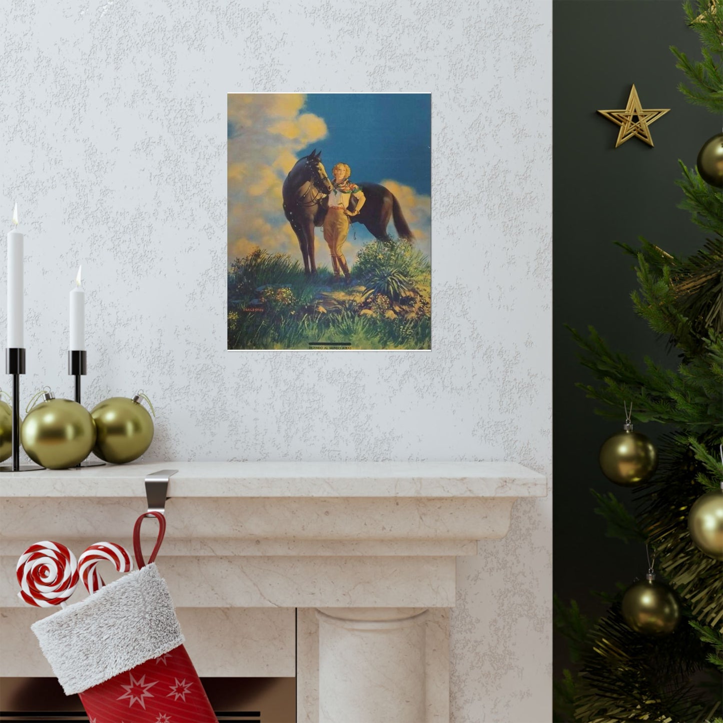 Top of the World, or, Dejando al Munro Atras, painting by Edward Mason Eggleston High Quality Matte Wall Art Poster for Home, Office, Classroom