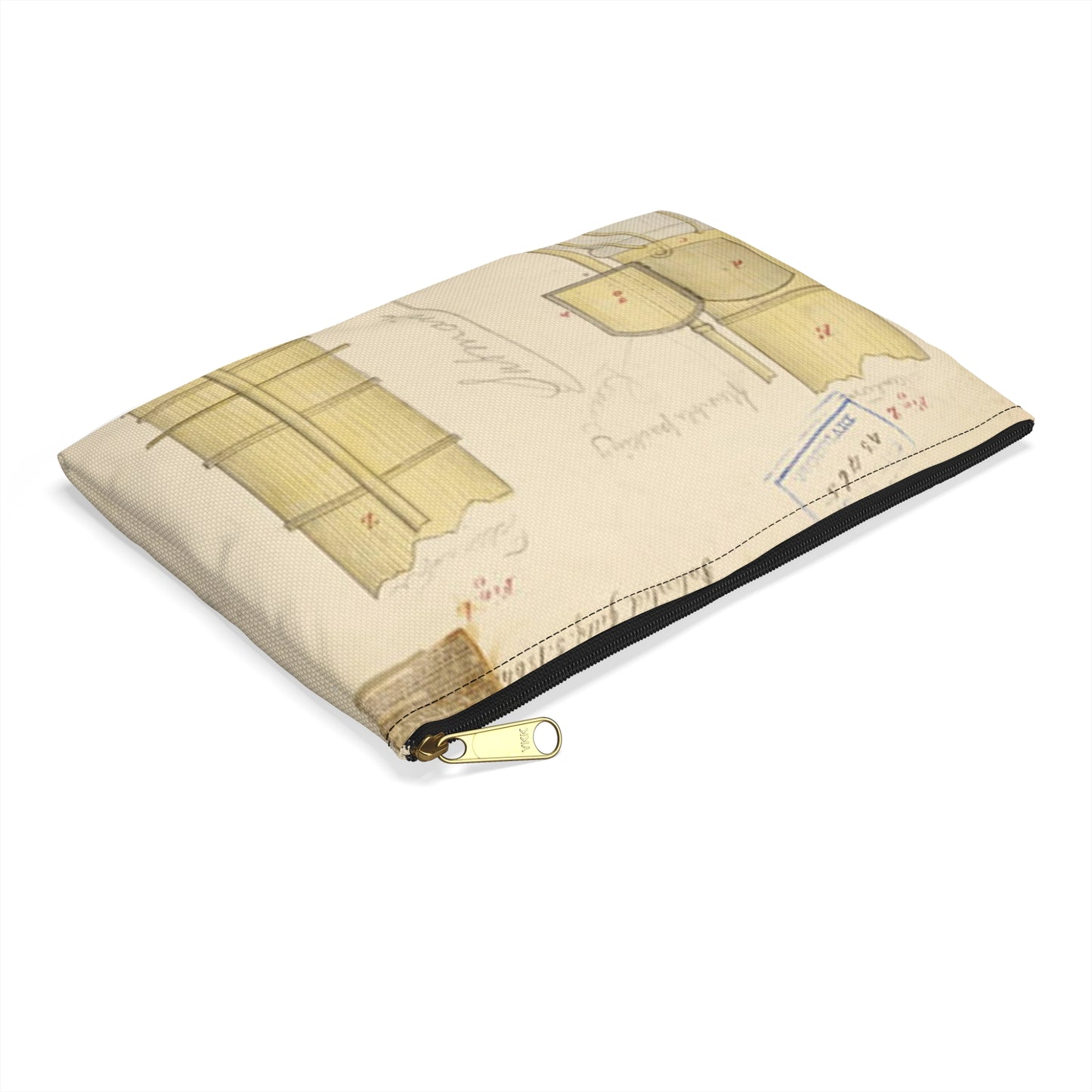 Patent drawing - Drawing of Submarine Telescope Public domain image Large Organizer Pouch with Black Zipper
