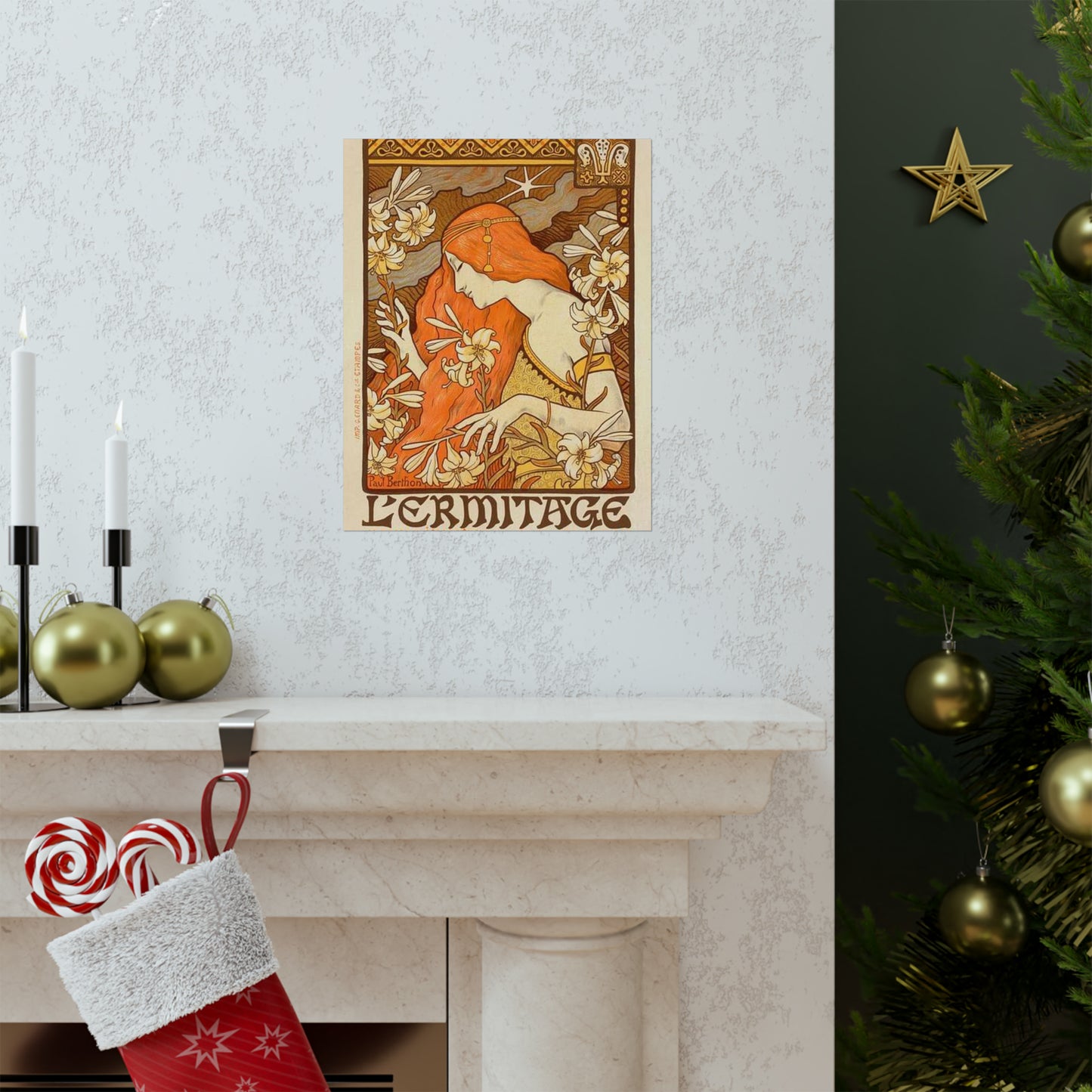 Paul Emile Berthon - Affiche pour la Revue "l'Érmitage. High Quality Matte Wall Art Poster for Home, Office, Classroom