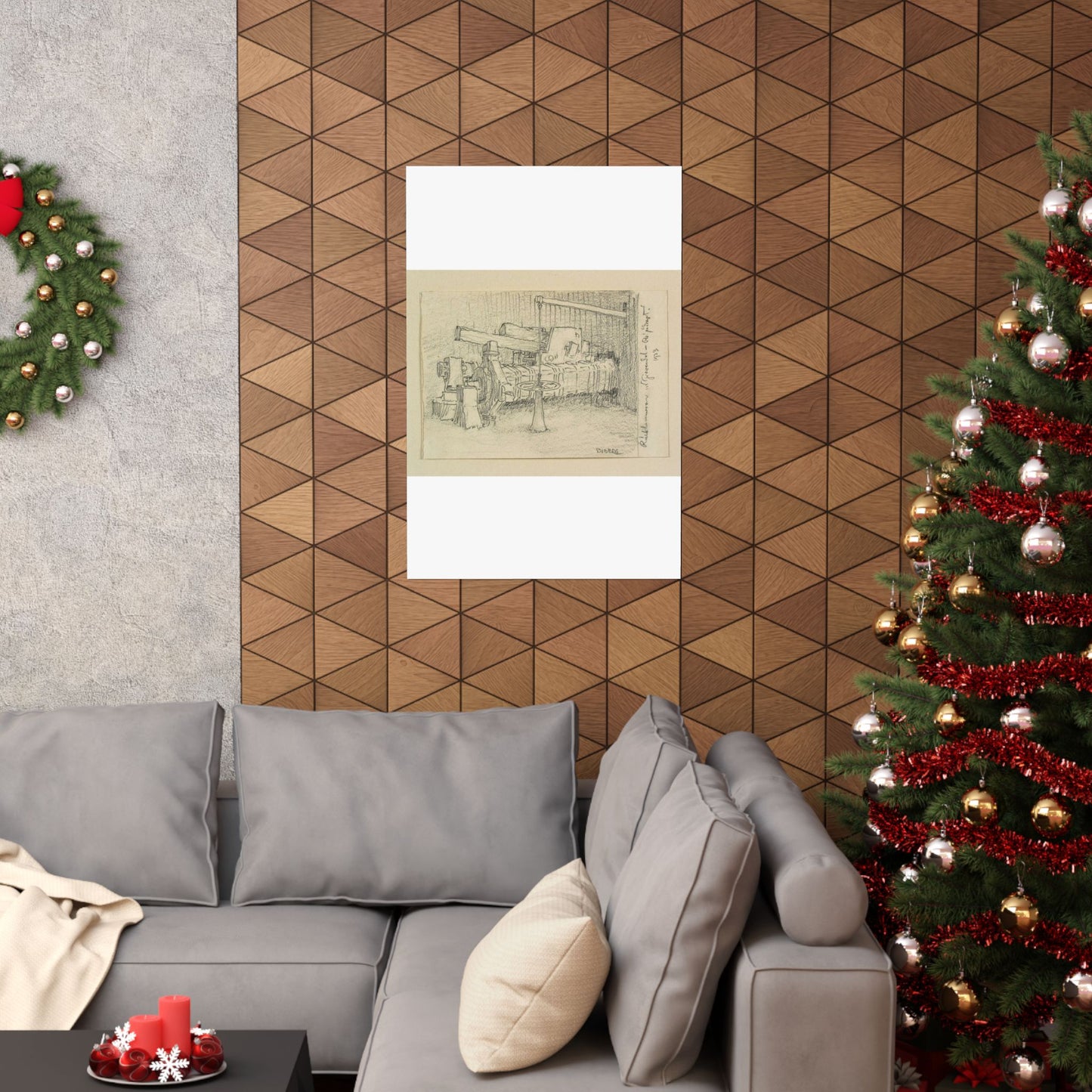 Dalarna, Säfsnäs sn., Gravendal. Räckhammare. Teckning av Ferdinand Boberg High Quality Matte Wall Art Poster for Home, Office, Classroom