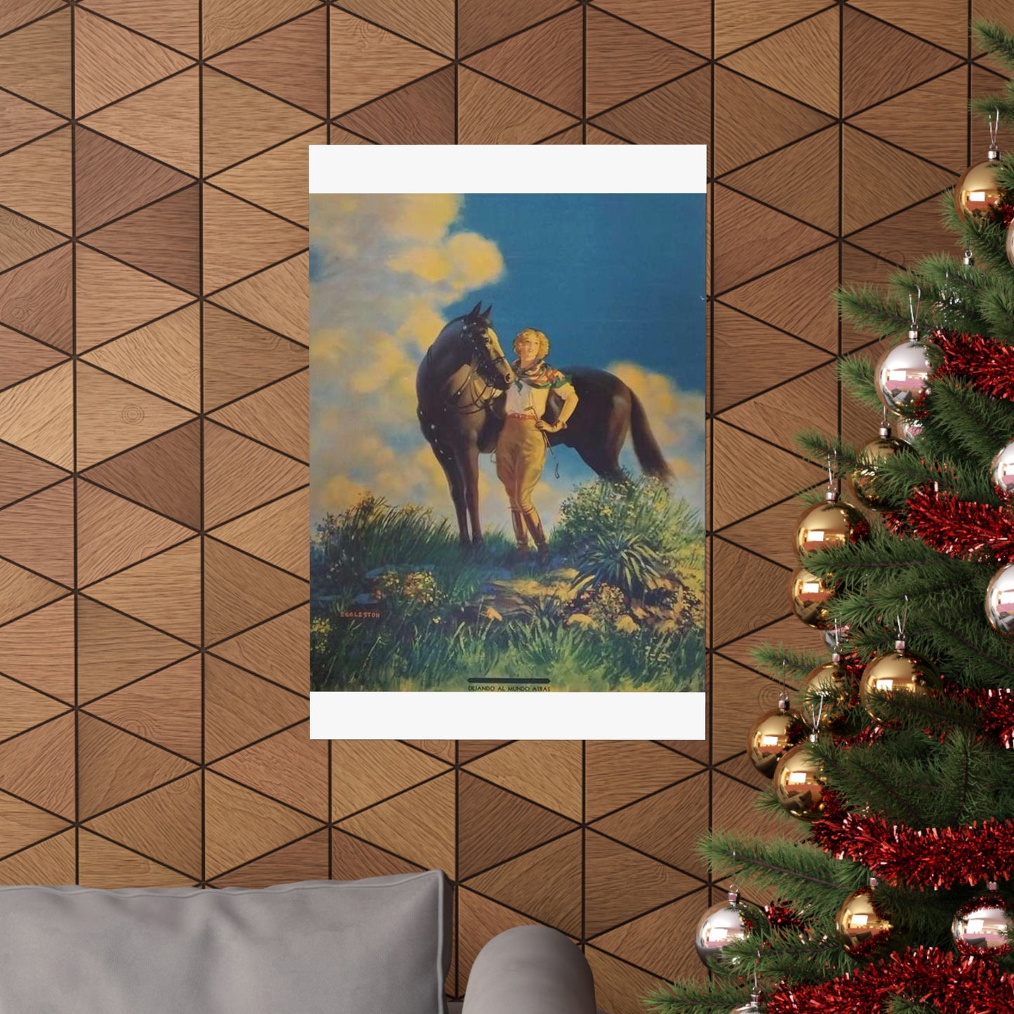 Top of the World, or, Dejando al Munro Atras, painting by Edward Mason Eggleston High Quality Matte Wall Art Poster for Home, Office, Classroom