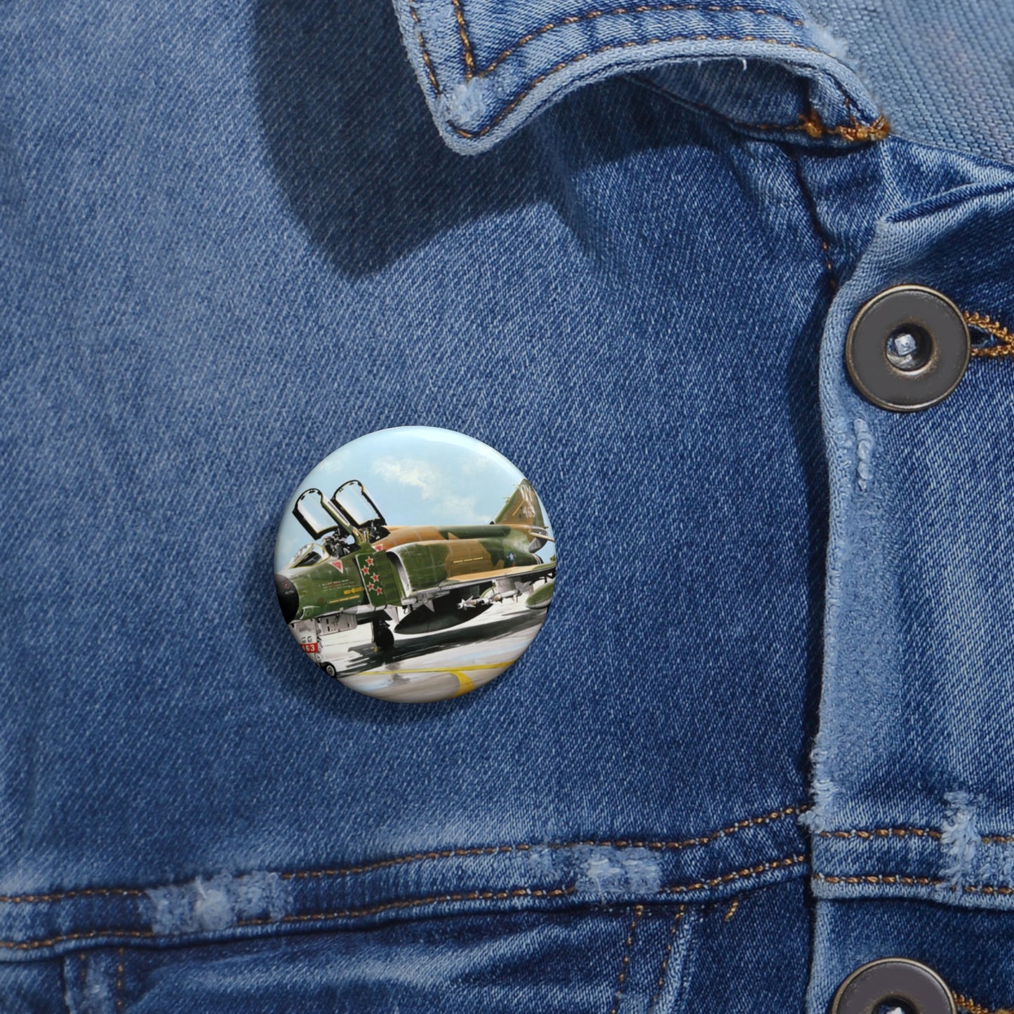 Artwork: "Splash Five" Artist: Paul Jones Pin Buttons with Crisp Design
