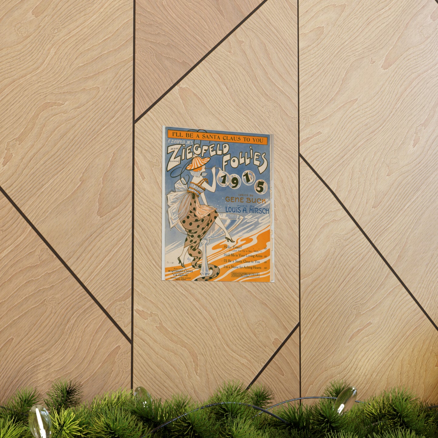 I'll be a Santa Claus to you - Sheet music, Popular songs of the day High Quality Matte Wall Art Poster for Home, Office, Classroom