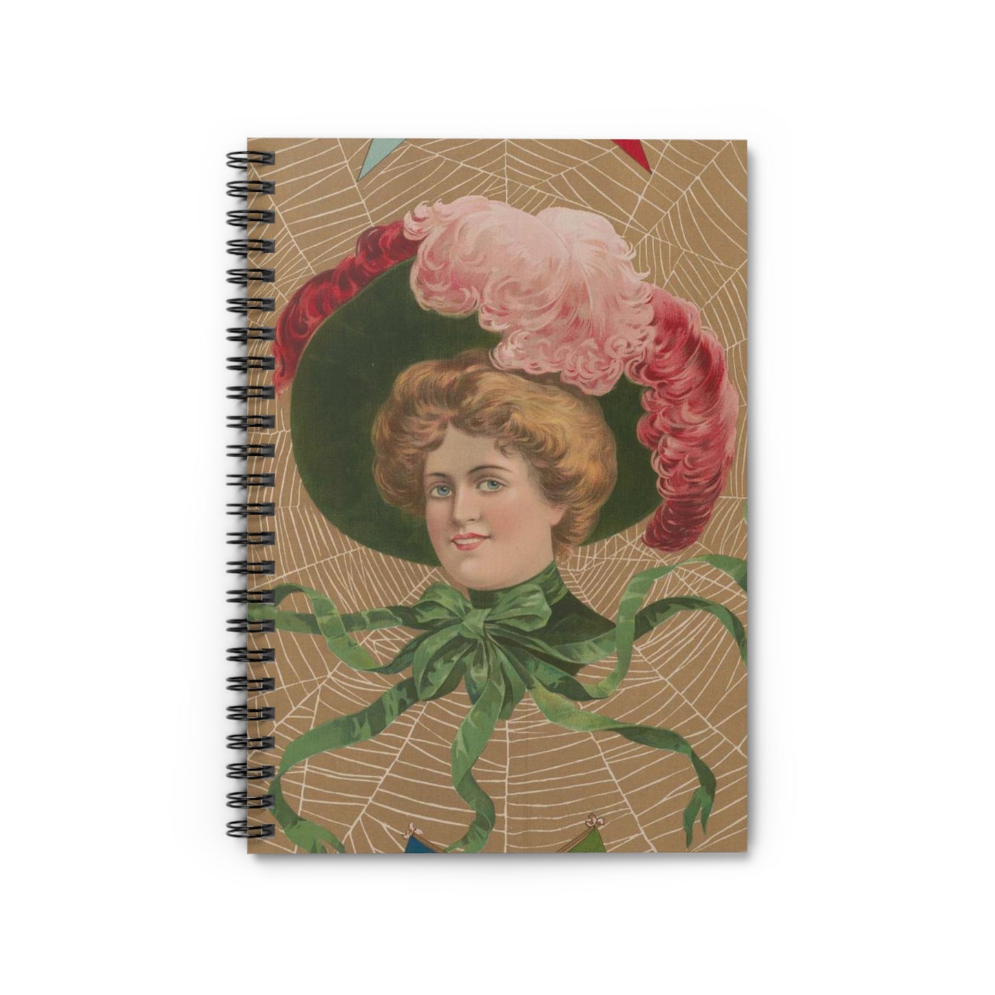 College widow - Print, Library of Congress collection Spiral Bound Ruled Notebook with Printed Cover