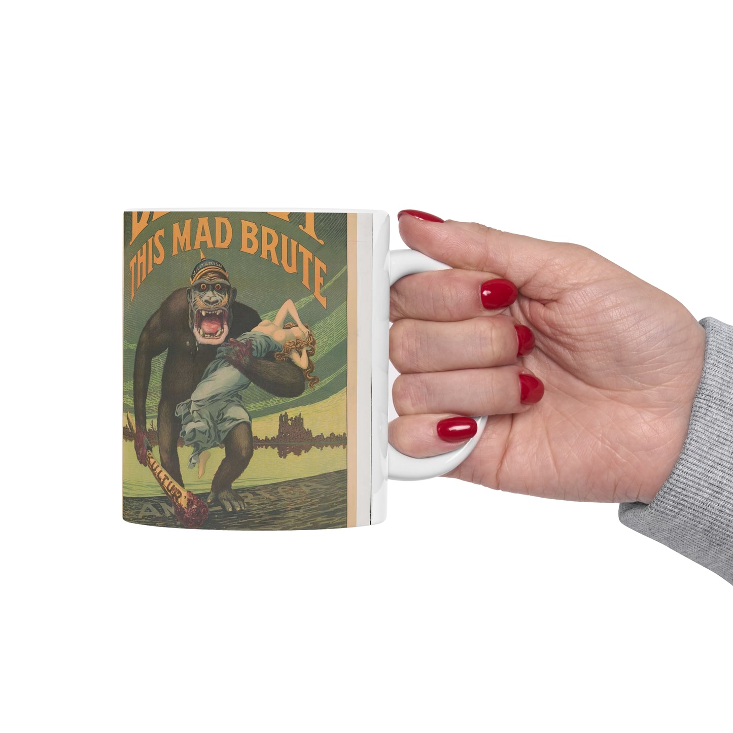 Destroy this mad brute Enlist - U.S. Army. Beautiful Novelty Ceramic Coffee Mug 11oz