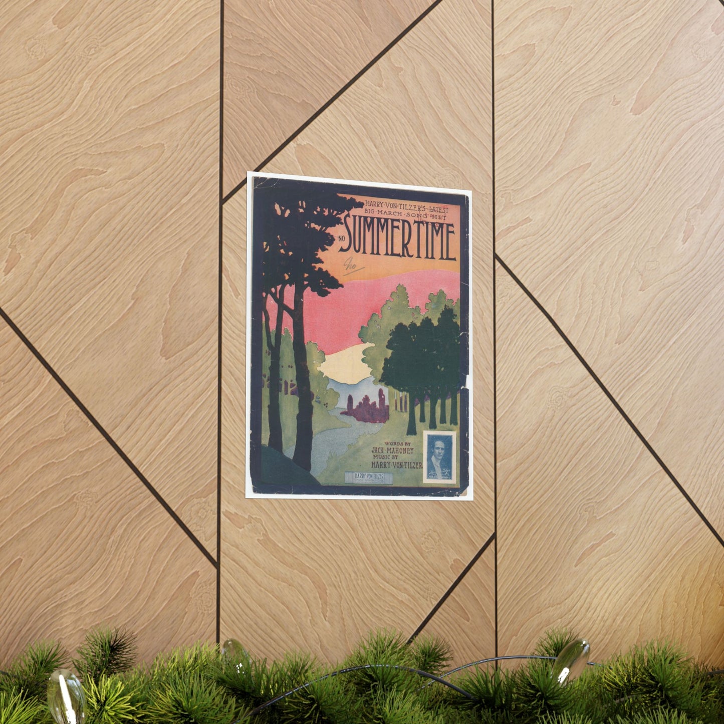 Summertime, musical notation - Public domain American sheet music High Quality Matte Wall Art Poster for Home, Office, Classroom