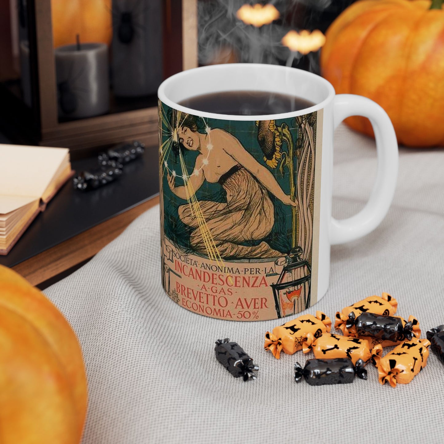 Affiche italienne pour l' "Incandescence par le Gaz, Système Auer" Beautiful Novelty Ceramic Coffee Mug 11oz