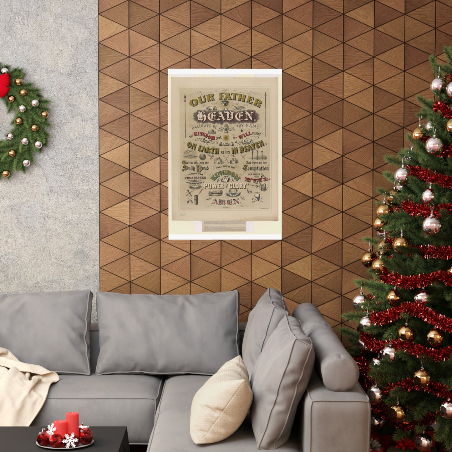 Our father who art in Heaven ... / designed by W.A. Welsher. High Quality Matte Wall Art Poster for Home, Office, Classroom