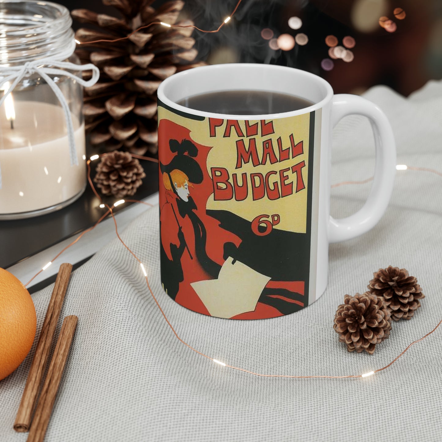 Affiche anglaise pour la revue hebdomadaire "Illustrated Pall Mall Budget". Beautiful Novelty Ceramic Coffee Mug 11oz
