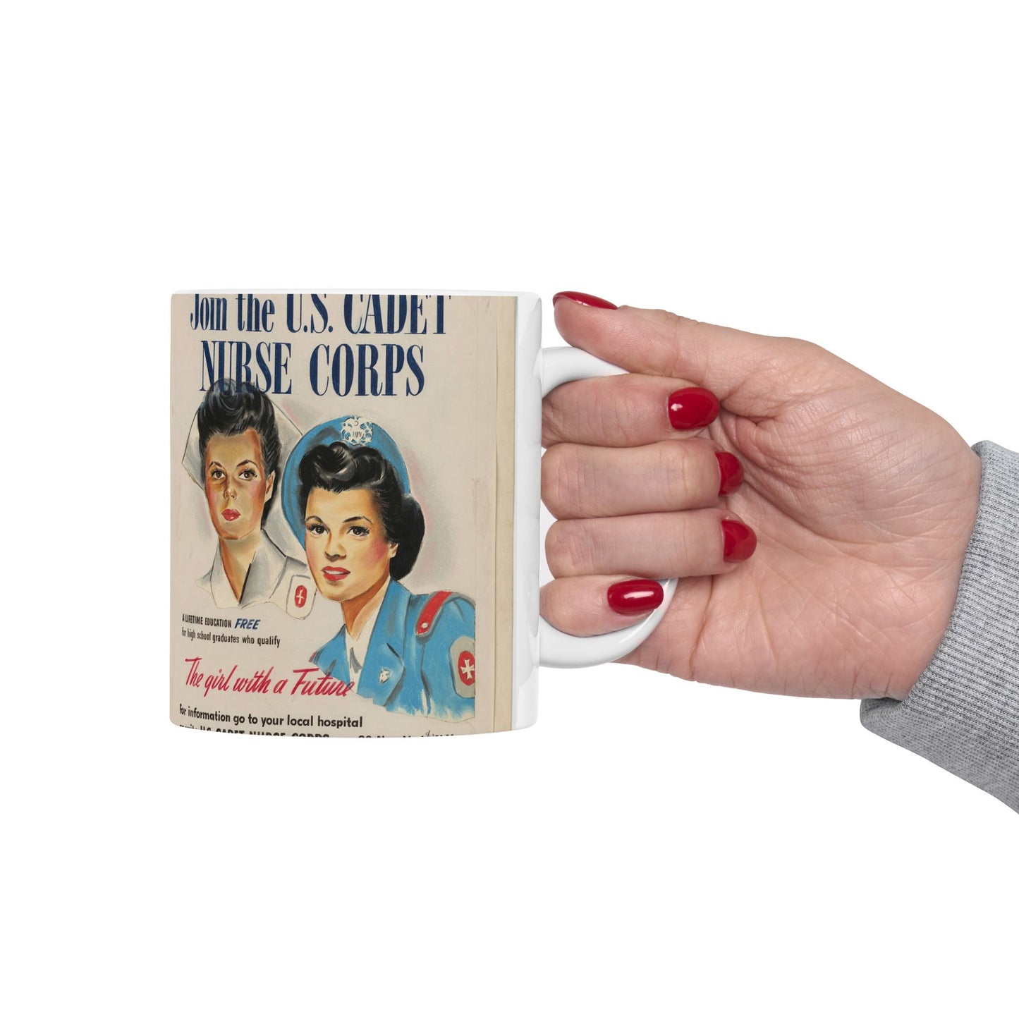 Join the U.S. Cadet Nurse Corps Beautiful Novelty Ceramic Coffee Mug 11oz