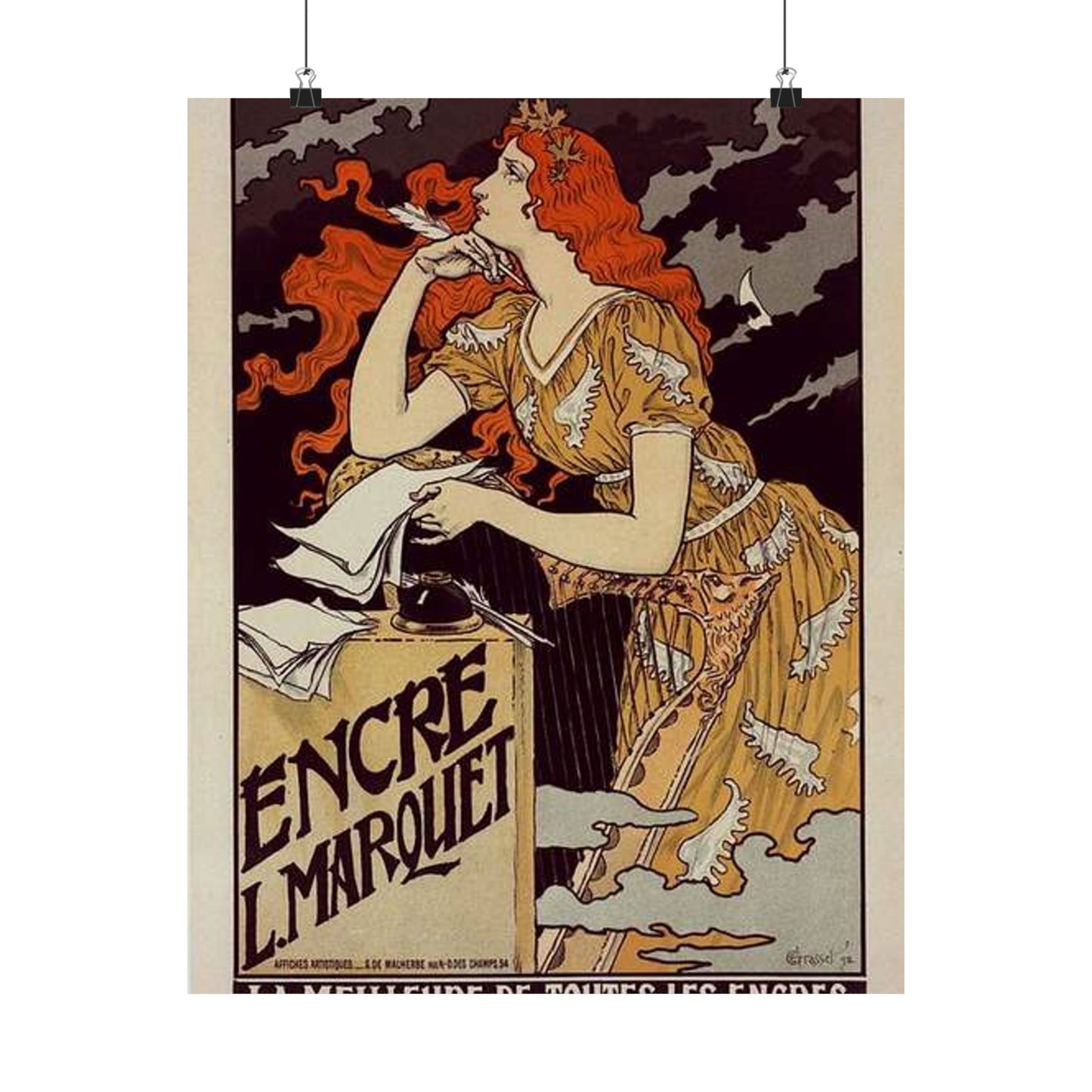 Affiche pour l' "Encre Marquet". High Quality Matte Wall Art Poster for Home, Office, Classroom