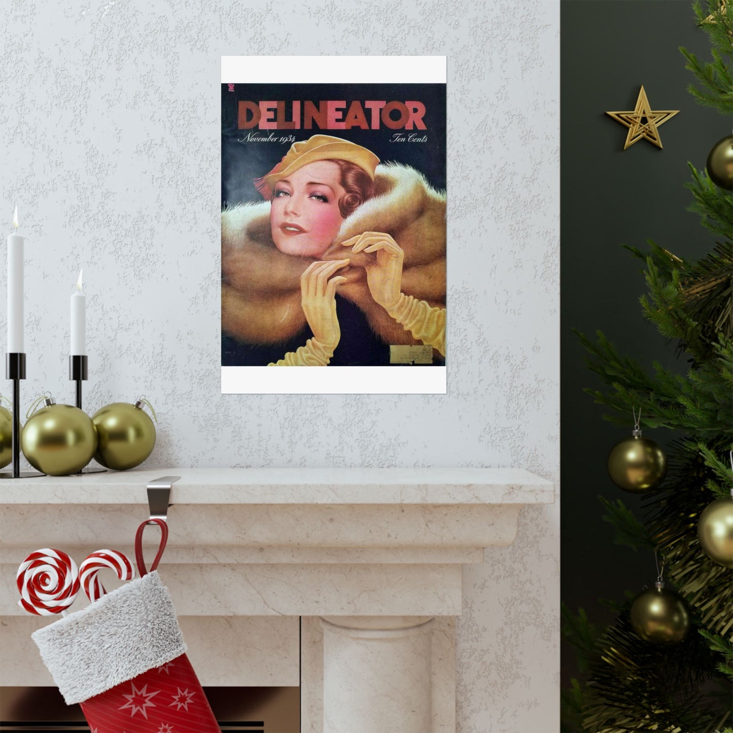 Delineator 1934-11 - Art Deco public domain image High Quality Matte Wall Art Poster for Home, Office, Classroom