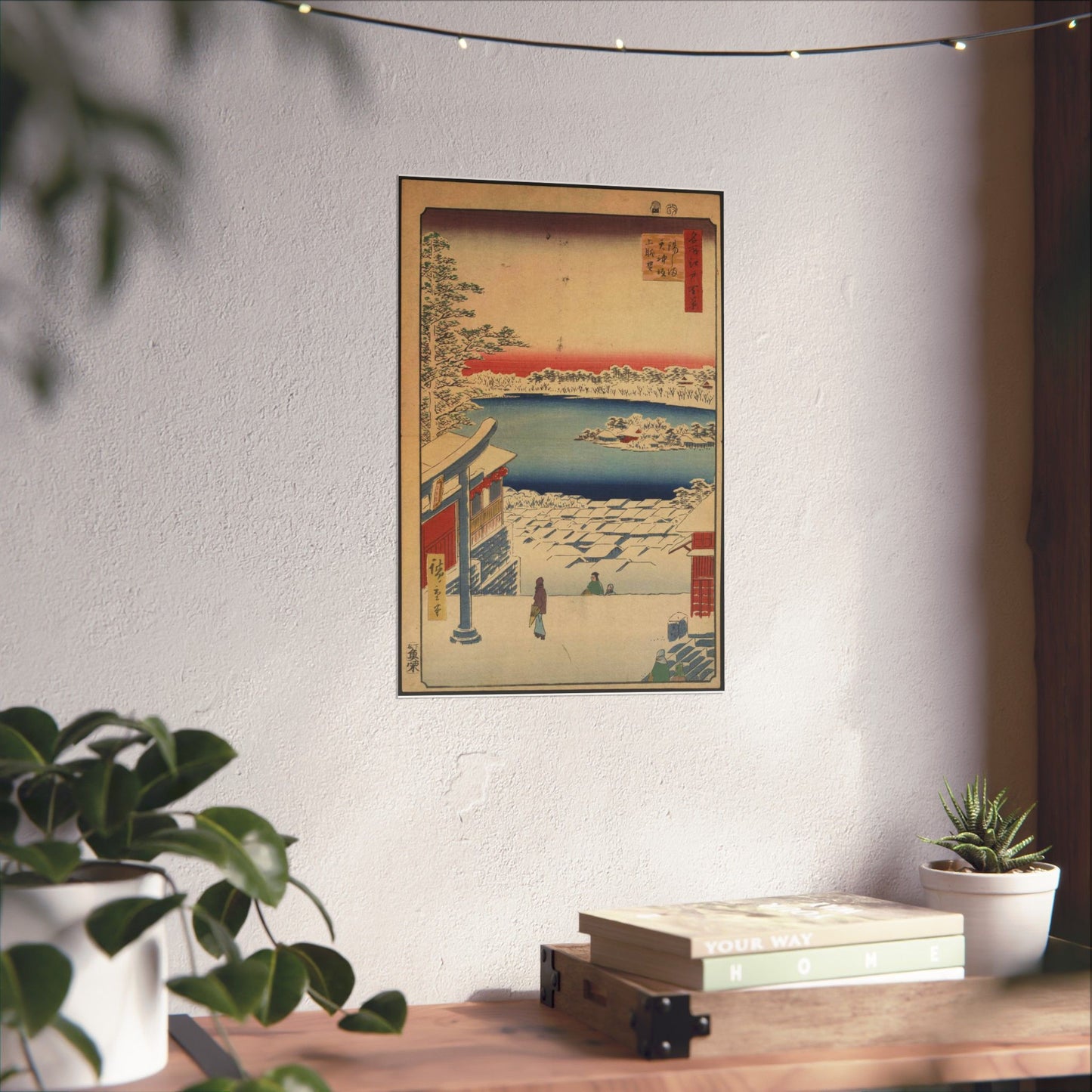 Gajō icchō, Ando Hiroshige - Public domain portrait drawing High Quality Matte Wall Art Poster for Home, Office, Classroom