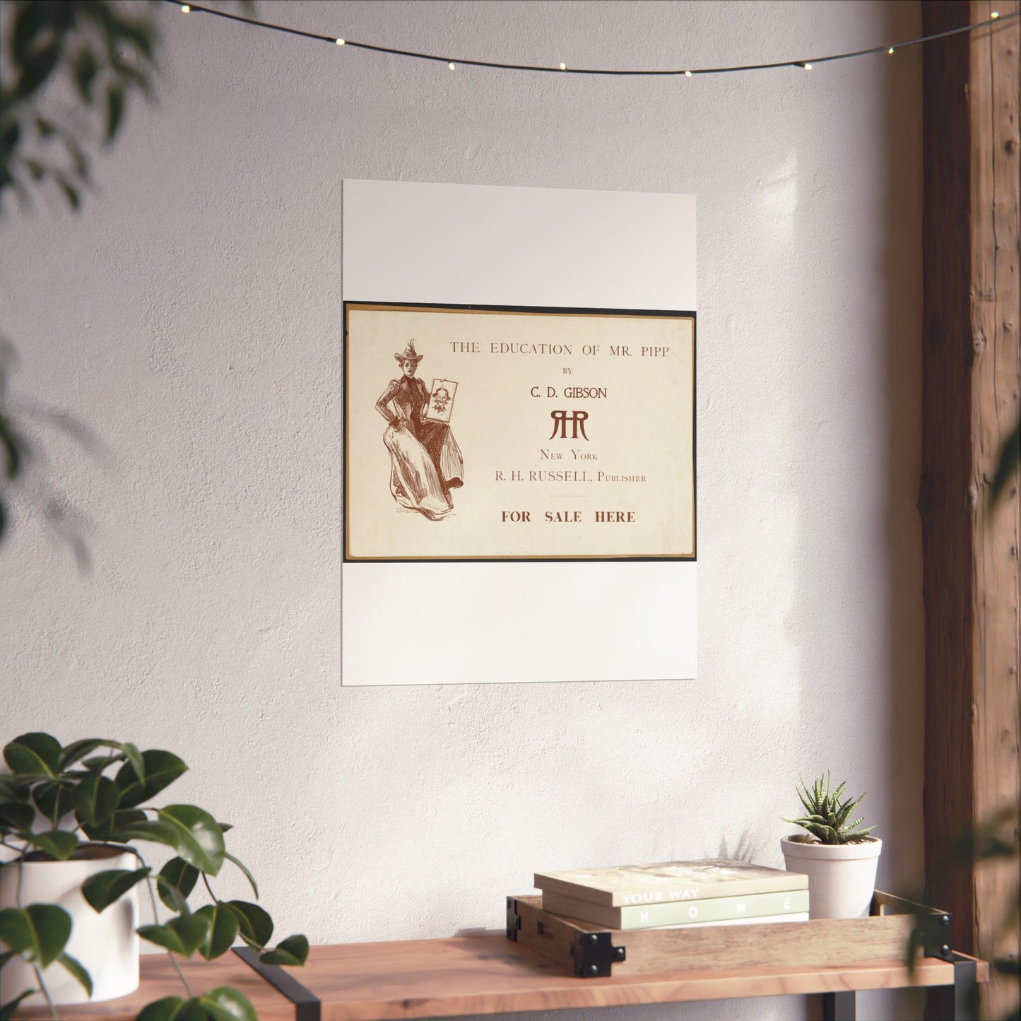 The education of Mr. Pipp by C. D. Gibson High Quality Matte Wall Art Poster for Home, Office, Classroom