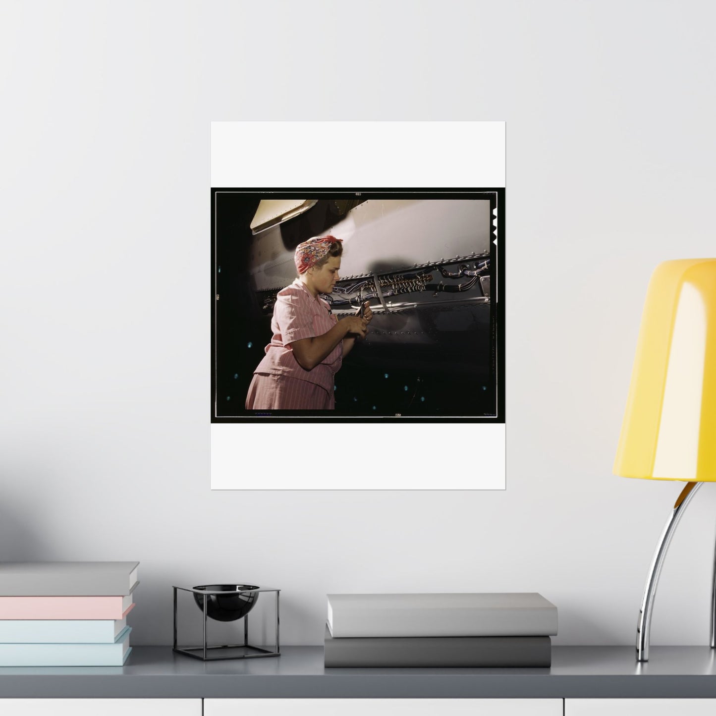 With careful Douglas training, women do accurate electrical assembly and installation work, Douglas Aircraft Company, Long Beach, Calif. High Quality Matte Wall Art Poster for Home, Office, Classroom