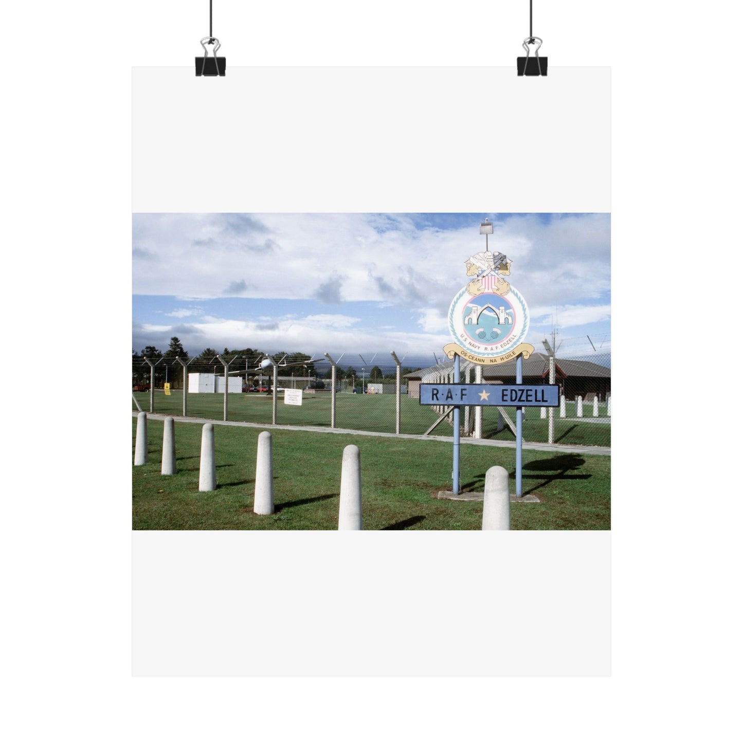 Front RAF Edzell, Scotland, location of 17th Surveillance Squadron. Exact Date Shot Unknown High Quality Matte Wall Art Poster for Home, Office, Classroom