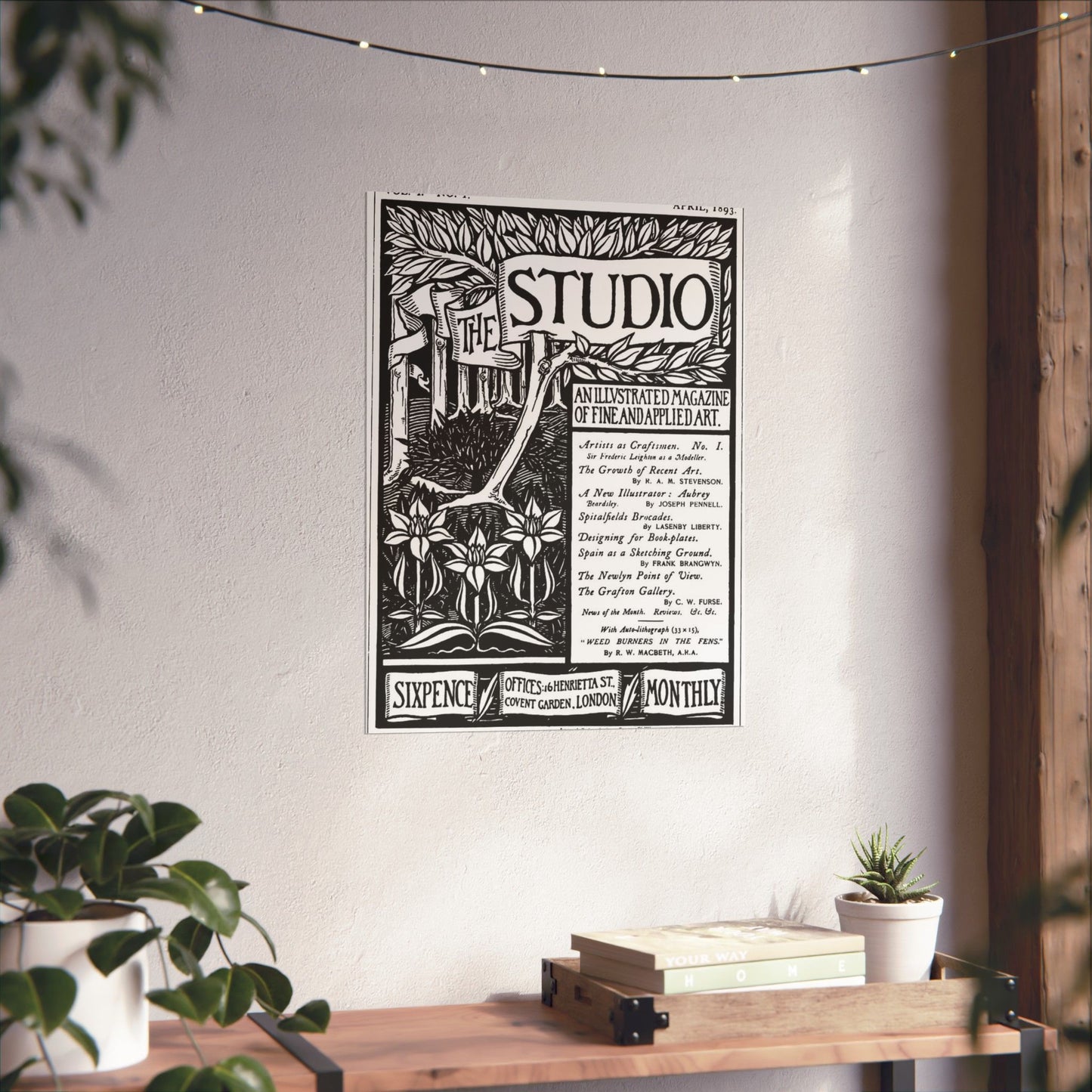 Aubrey Beardsley - Thestudiomagazinefirstcover High Quality Matte Wall Art Poster for Home, Office, Classroom