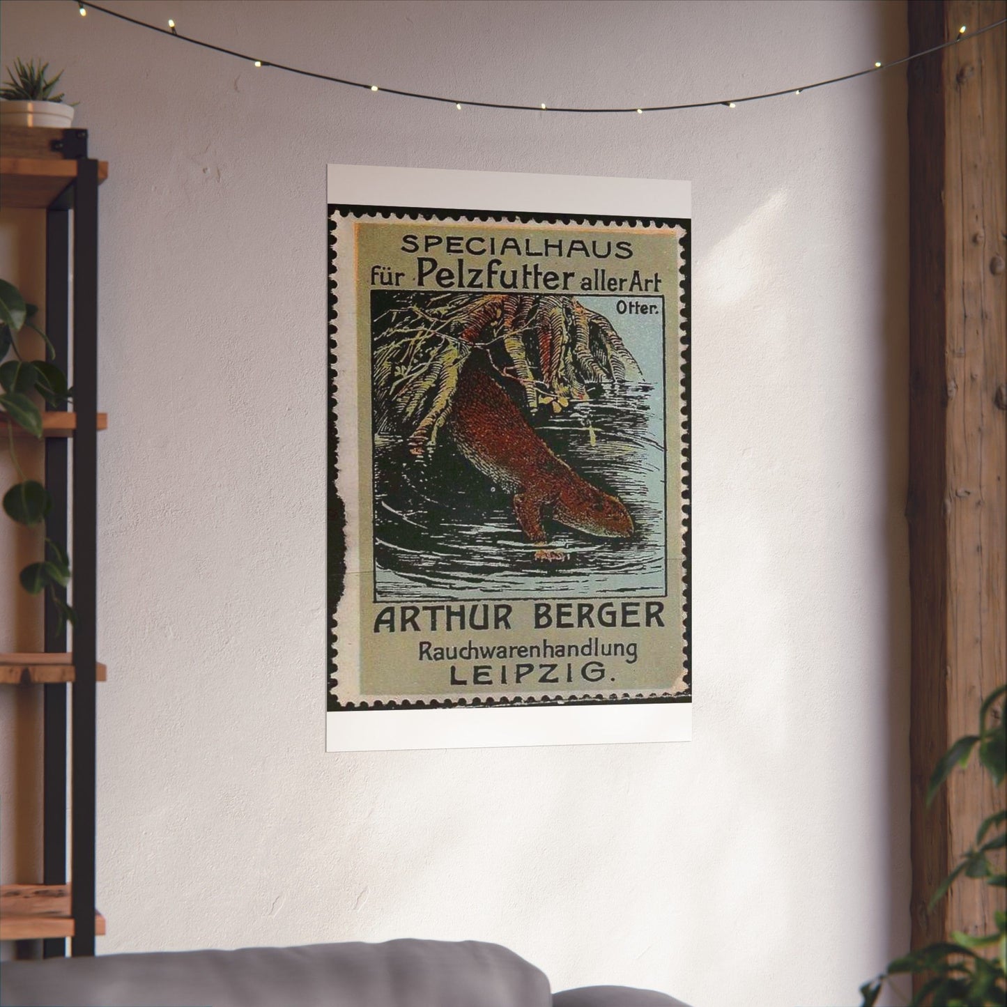 Arthur Berger, fur trader in Leipzig, c. 1910, brand advertisings (07) High Quality Matte Wall Art Poster for Home, Office, Classroom