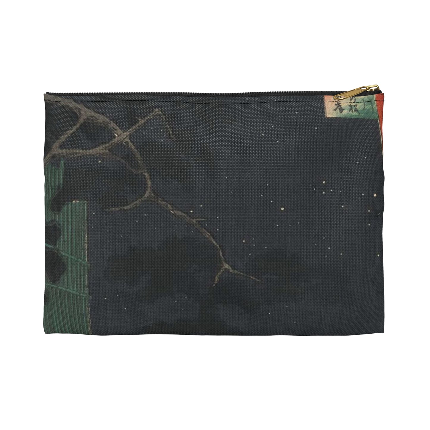 Gajō icchō, Andō Hiroshige - Public domain portrait drawing Large Organizer Pouch with Black Zipper