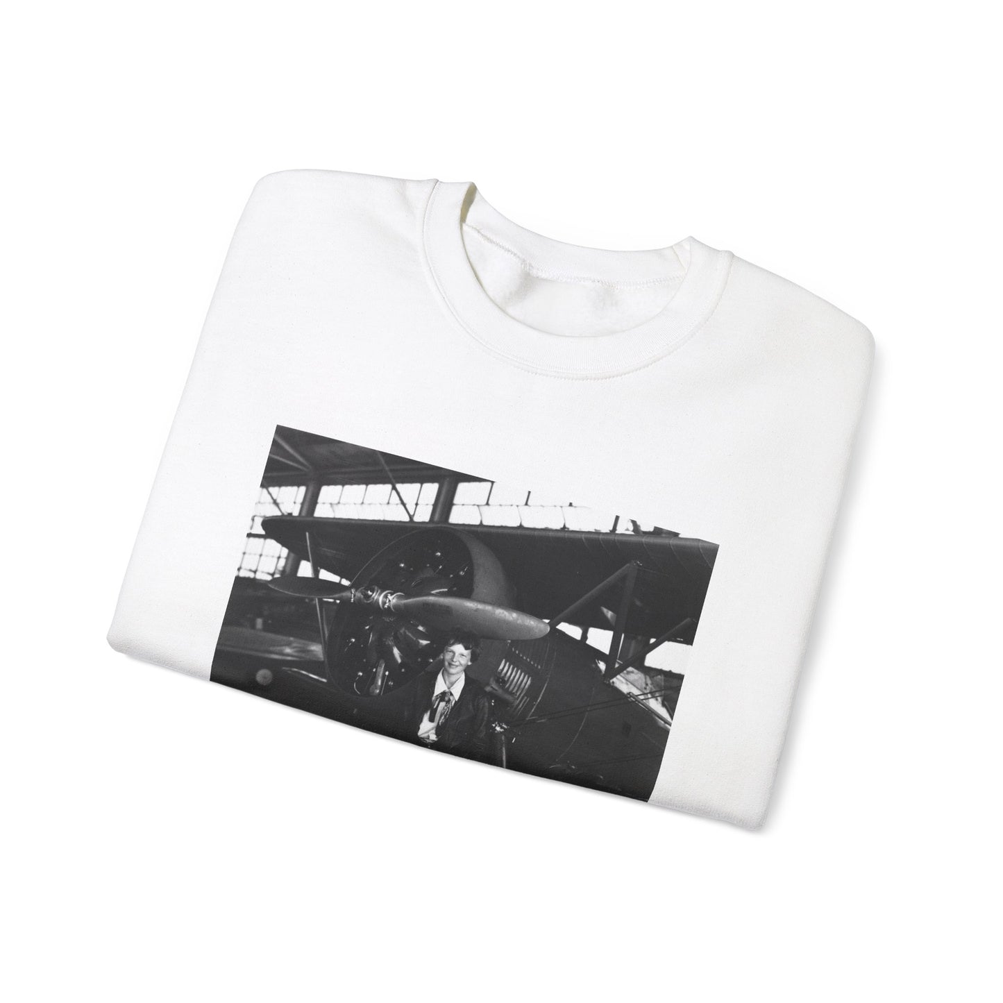 Amelia Earhart - U.S. National Archives Public Domain photograph White Heavy Blend Adult Crew Neck SweatShirt