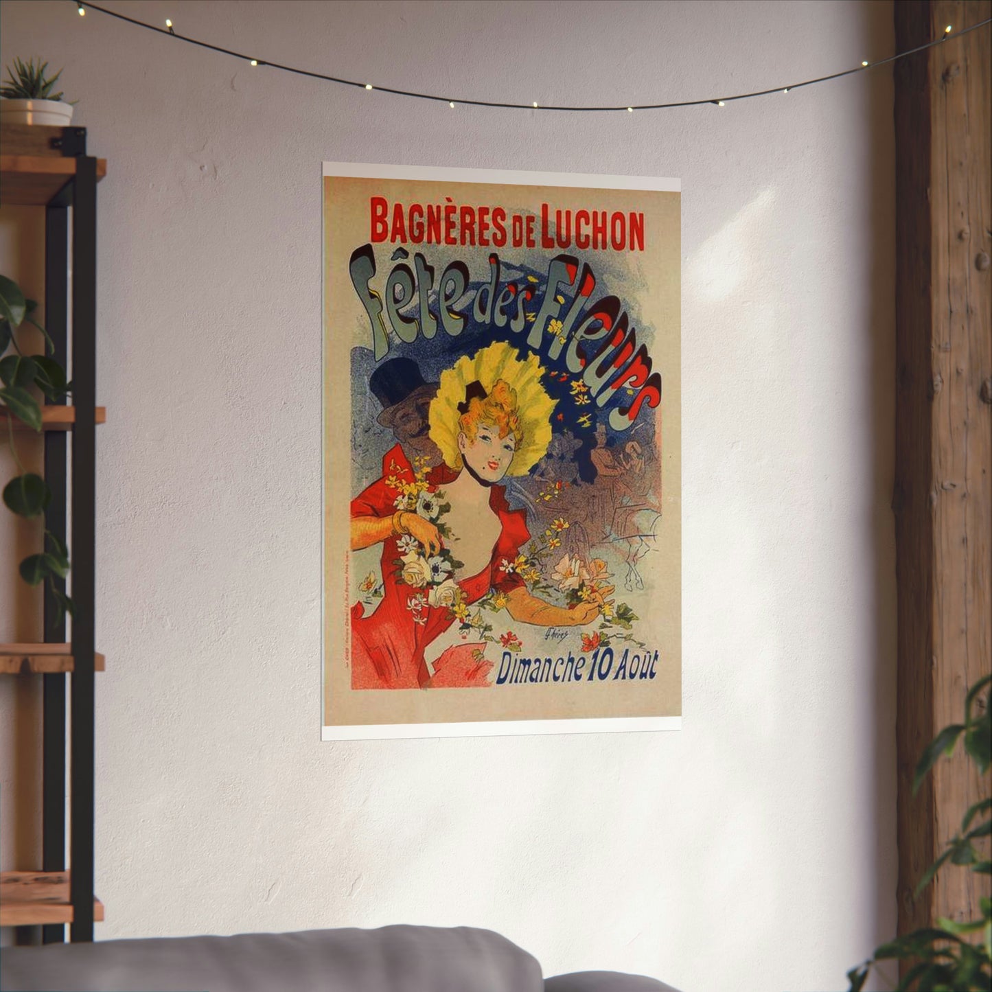 Affiche pour la "Fête des Fleurs de Bagnères-de-Luchon". High Quality Matte Wall Art Poster for Home, Office, Classroom