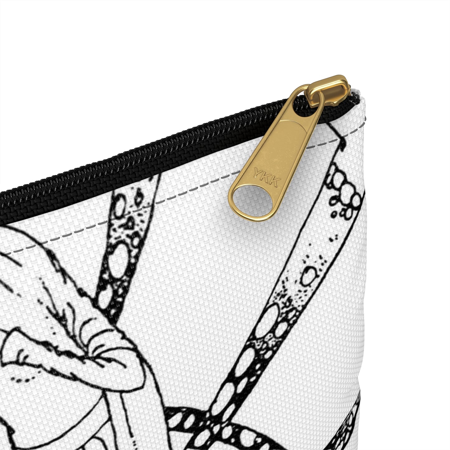 Old french fairy tales 0182 - Art nouveau public domain image Large Organizer Pouch with Black Zipper