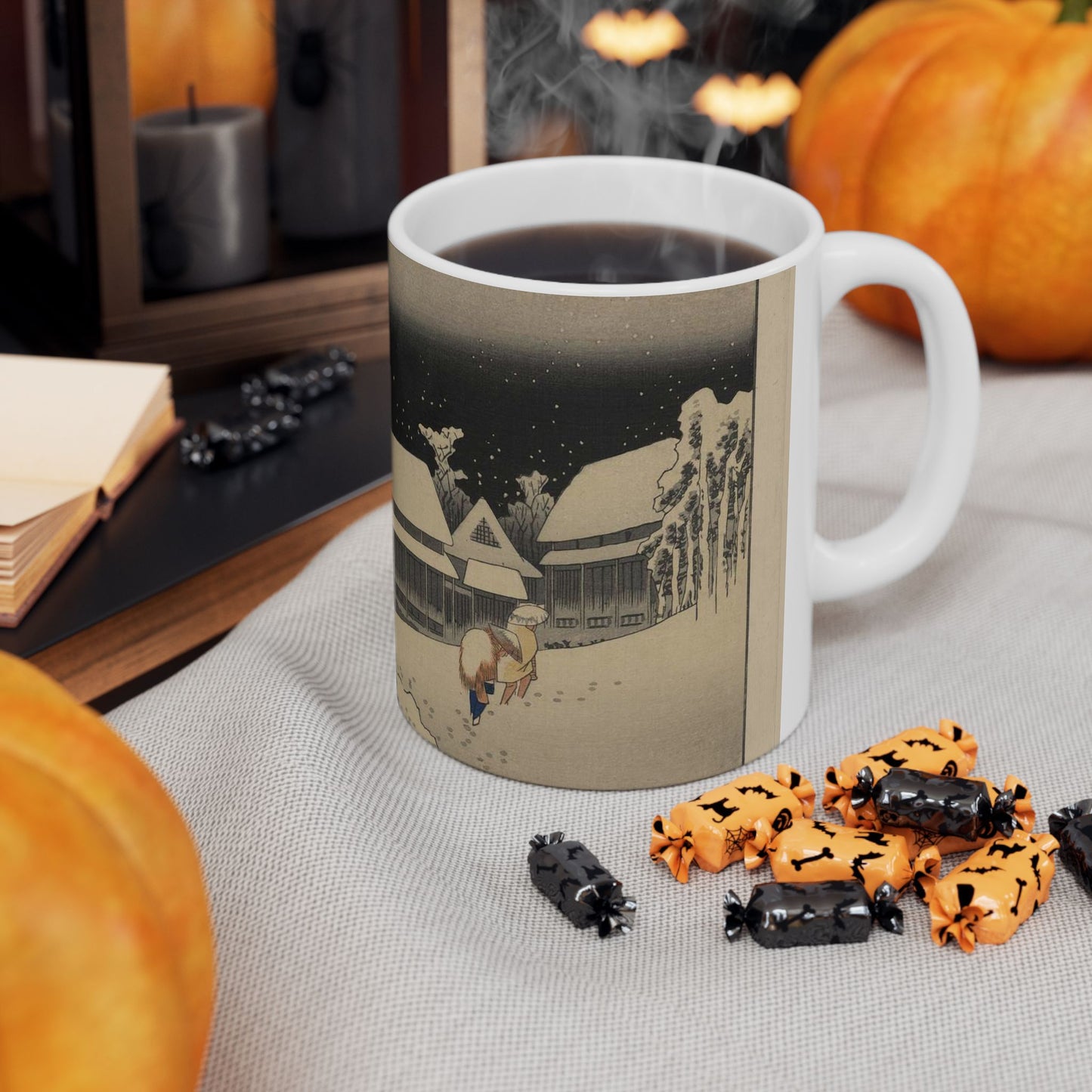 Utagawa Hiroshige - Kanbara, Ando Hiroshige - Ukiyo e print Beautiful Novelty Ceramic Coffee Mug 11oz