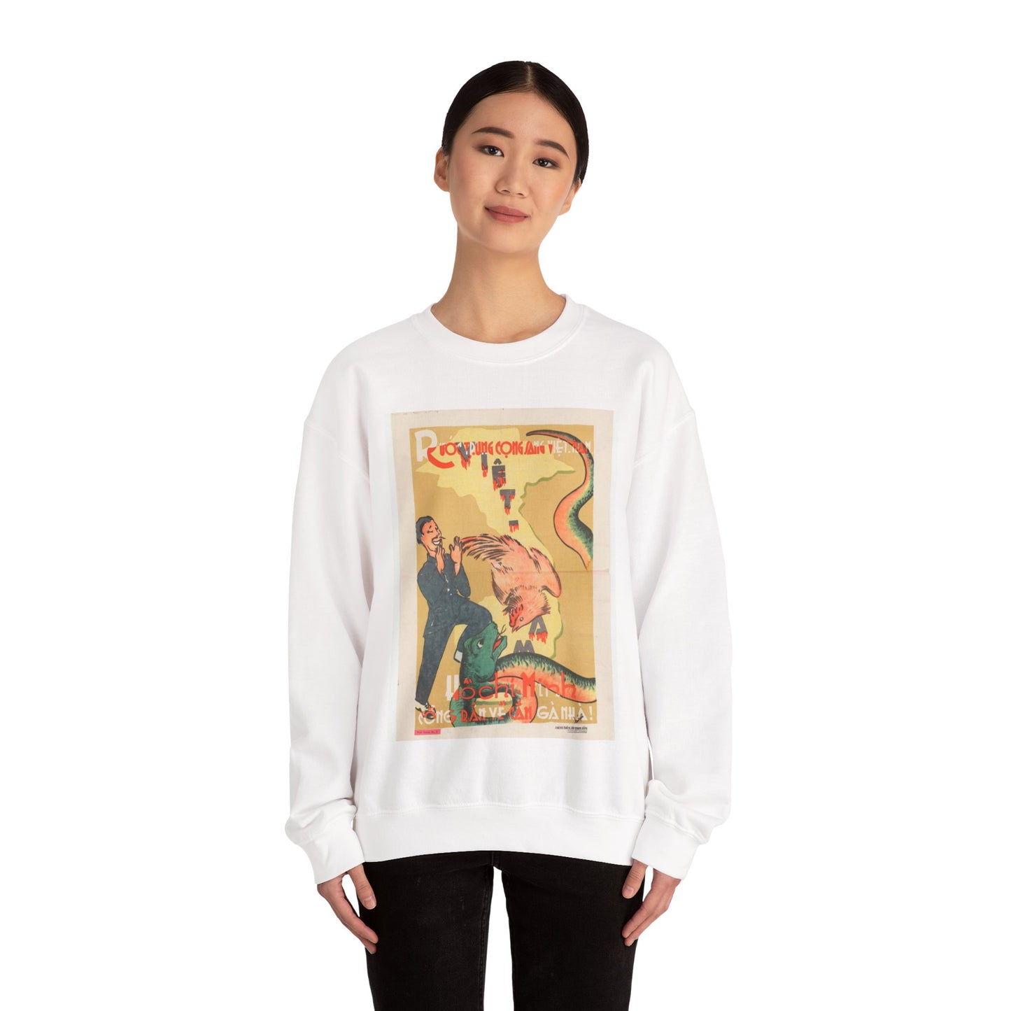 Viet Poster #2, Cold War American Propaganda poster White Heavy Blend Adult Crew Neck SweatShirt