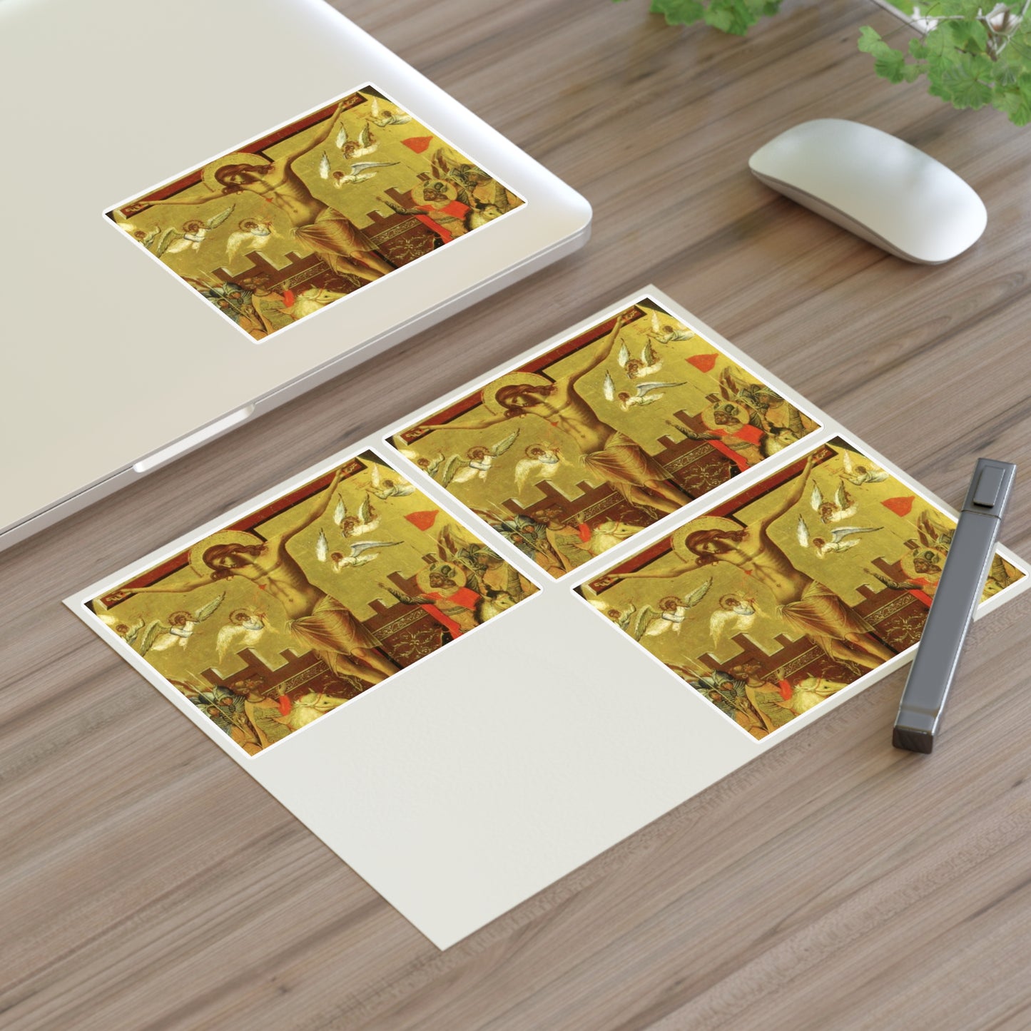 Crucifixion by Paolo Veneziano (Byzantine museum) Laminated UV Protective Vinyl Stickers