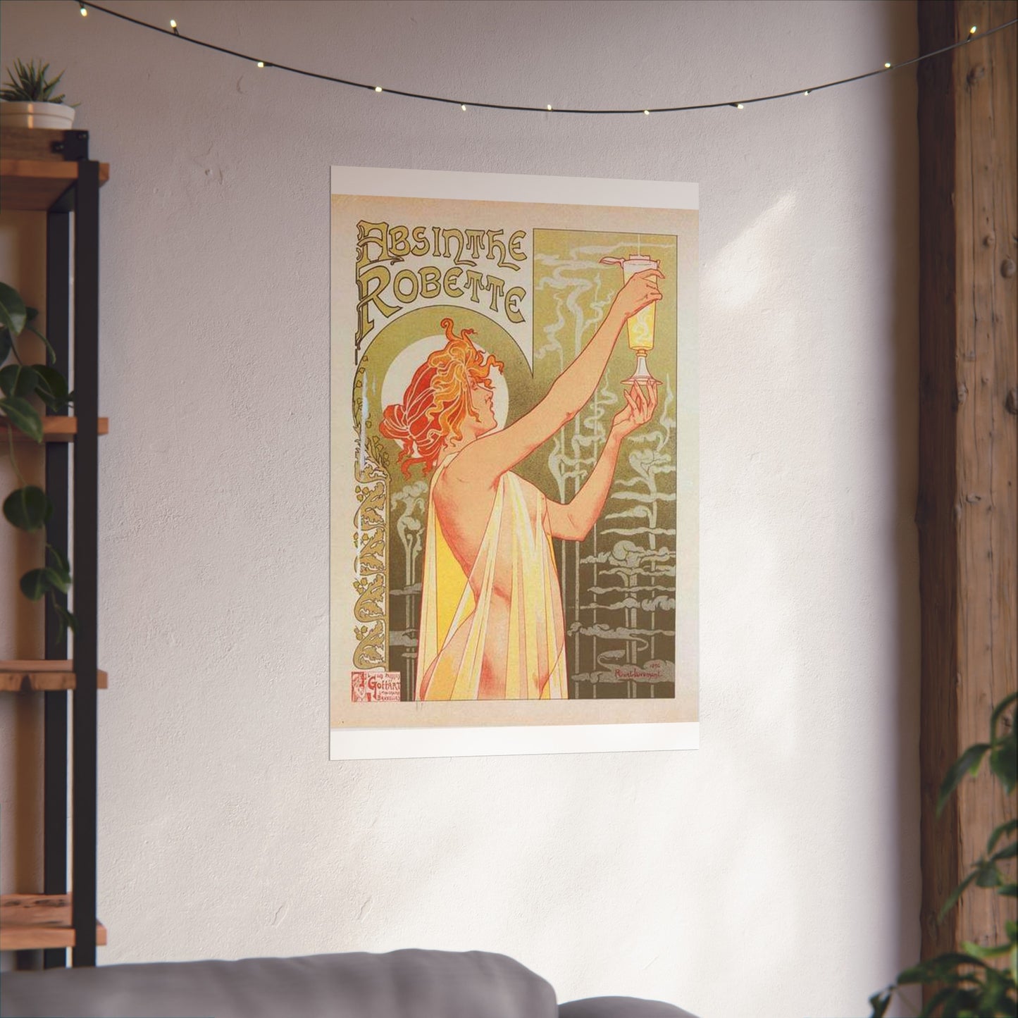 Affiche belge pour l' "Absinthe Robette". High Quality Matte Wall Art Poster for Home, Office, Classroom
