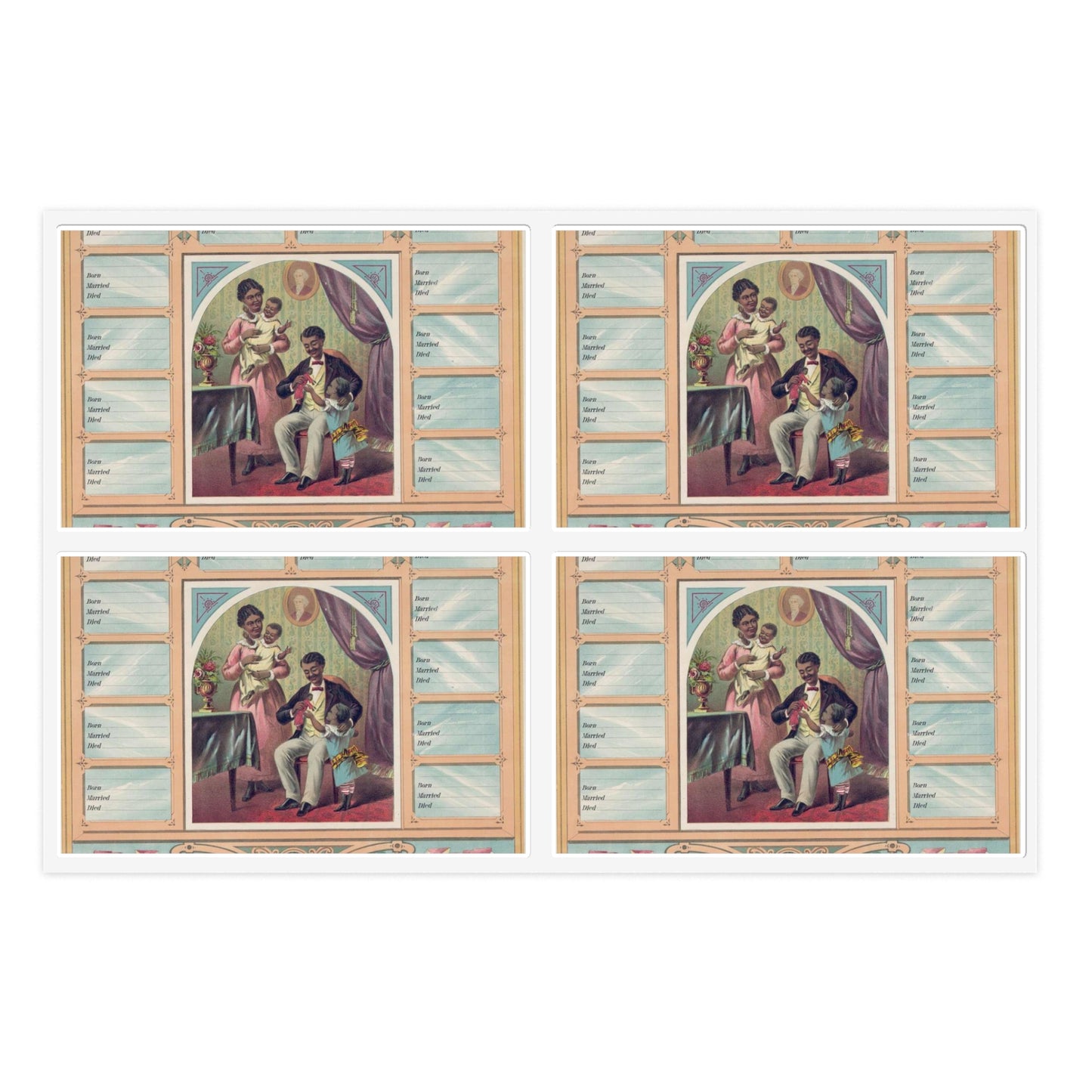 Family record. Before the war and since the war / Krebs Lithographing Company, Cincinnati. Laminated UV Protective Vinyl Stickers