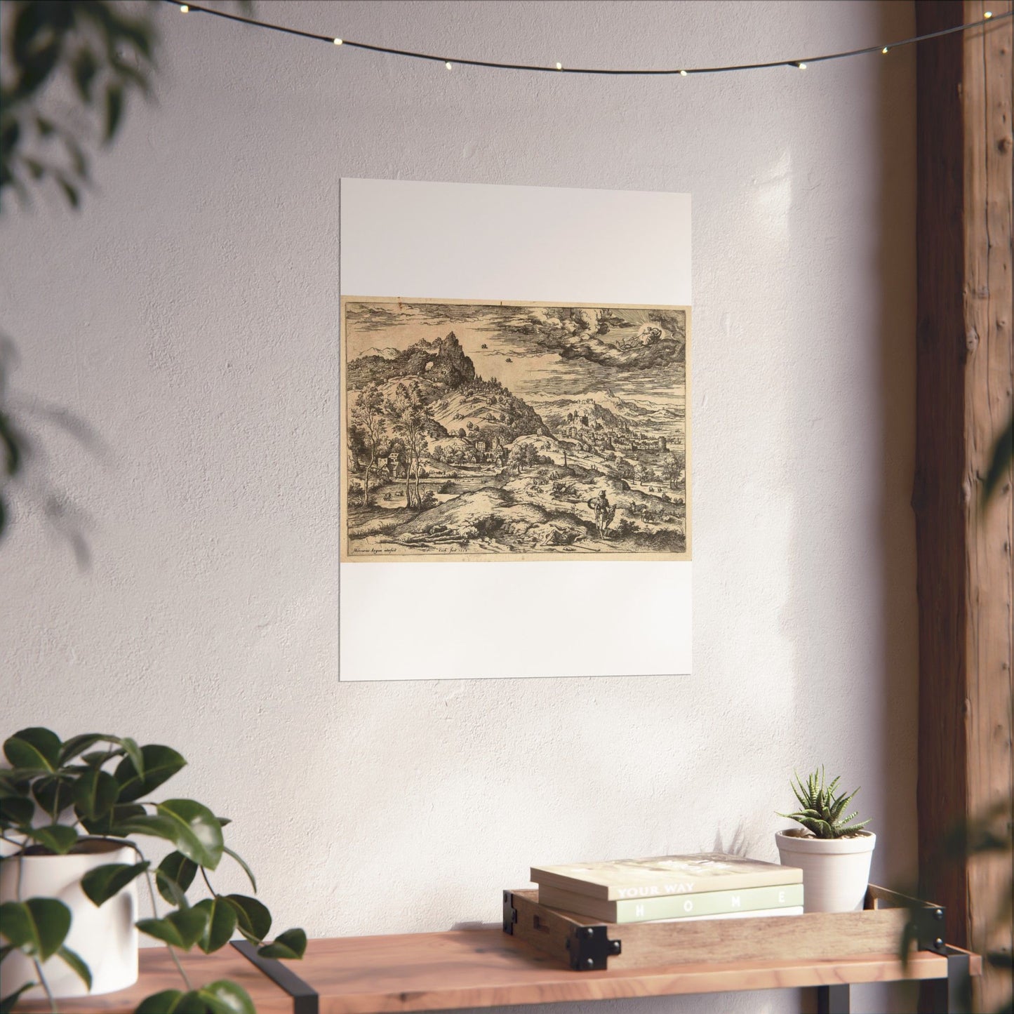 Hieronymus Cock - Mercurius met het hoofd van Argus High Quality Matte Wall Art Poster for Home, Office, Classroom