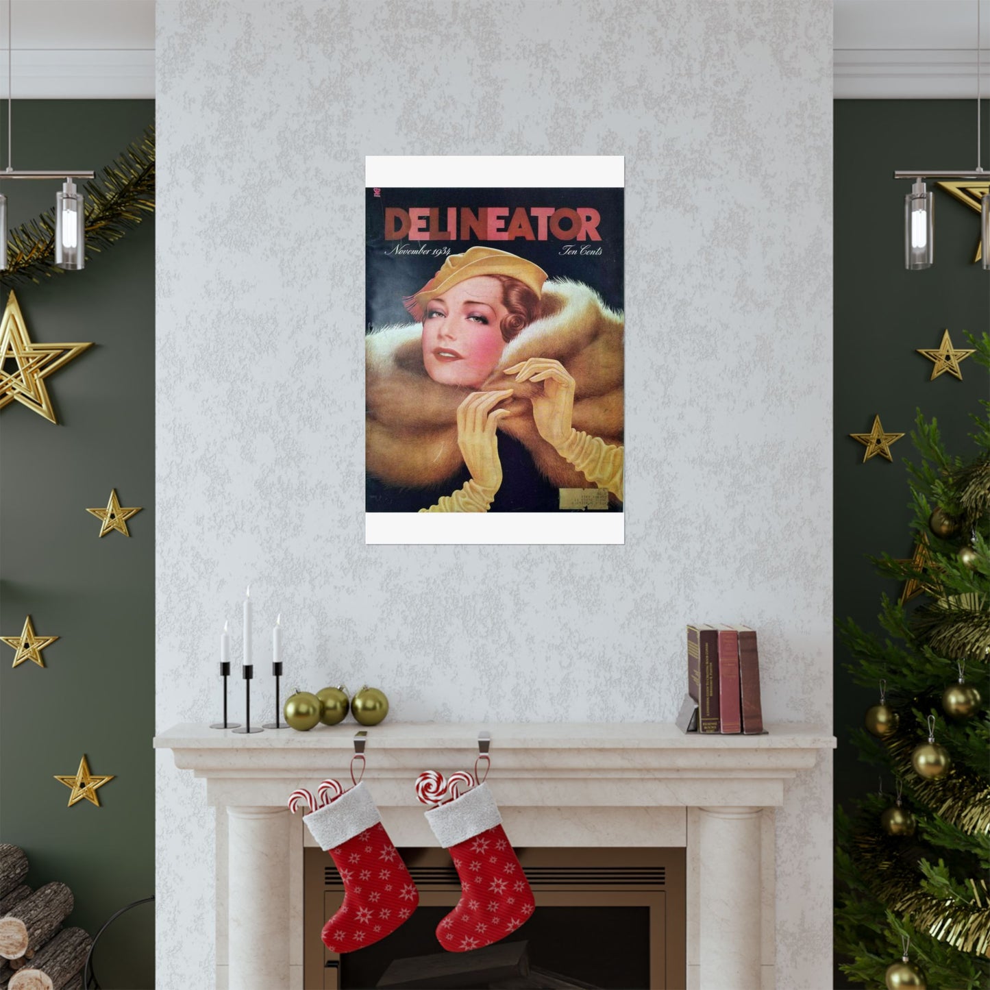 Delineator 1934-11 - Art Deco public domain image High Quality Matte Wall Art Poster for Home, Office, Classroom