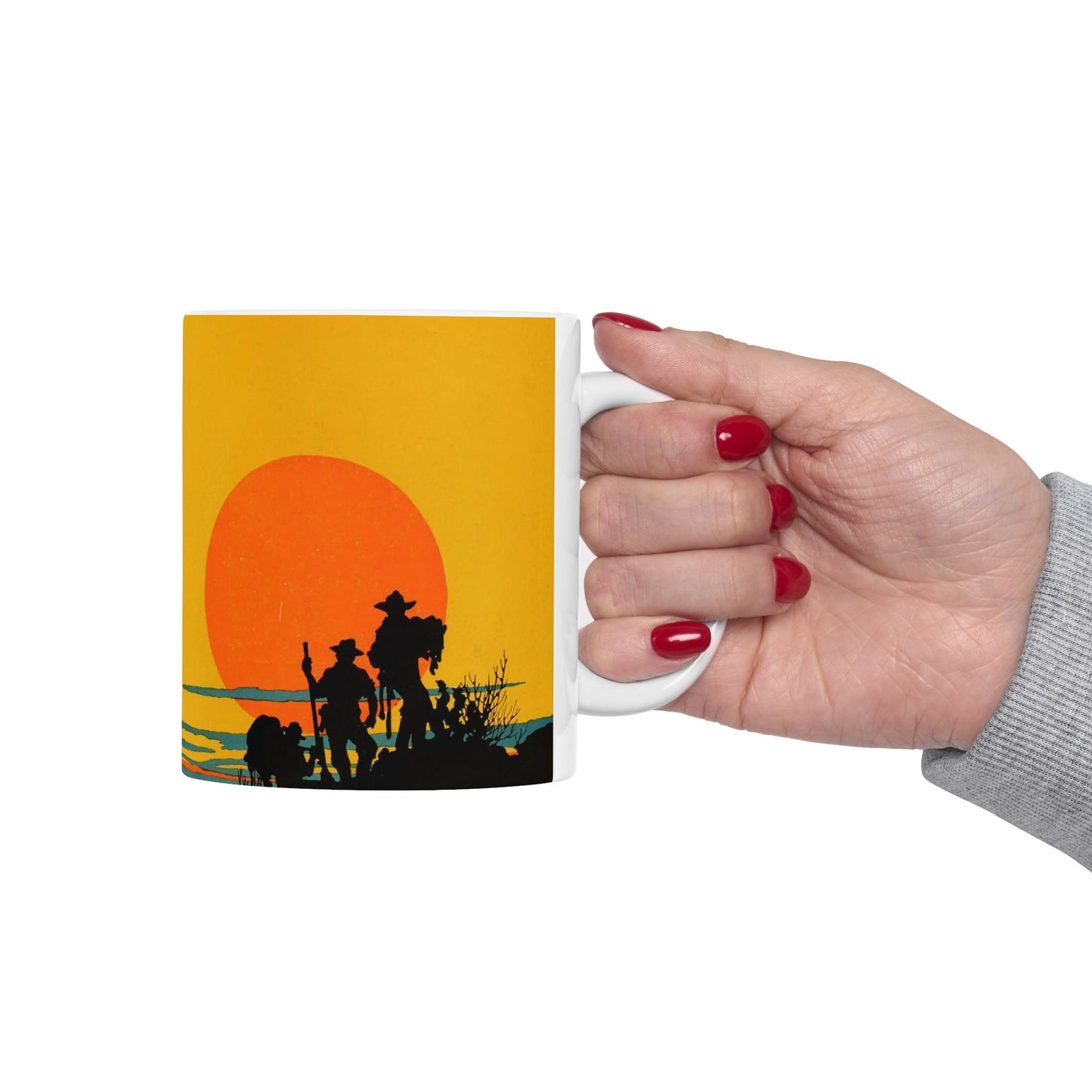 The Three Godfathers - Vintage movie public domain poster Beautiful Novelty Ceramic Coffee Mug 11oz