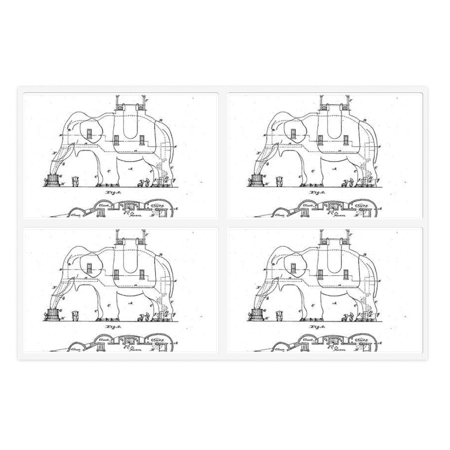 Patent Drawing of Engine - Lucy-USpatent268503 1882 Public domain image Laminated UV Protective Vinyl Stickers