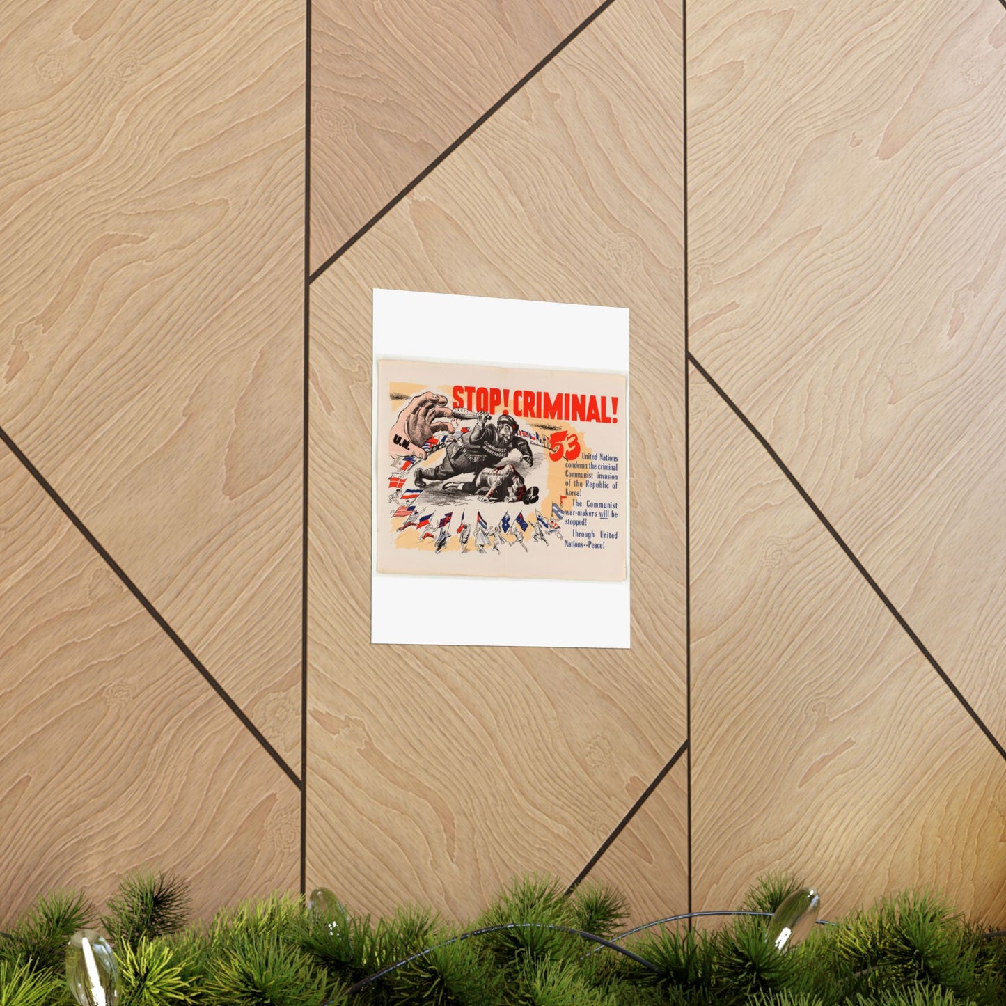 Stop Criminal!, Cold War American Propaganda poster High Quality Matte Wall Art Poster for Home, Office, Classroom