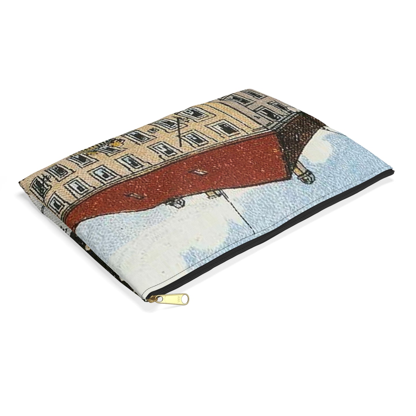 Erlangen Hauptstraße um 1910 001 Large Organizer Pouch with Black Zipper