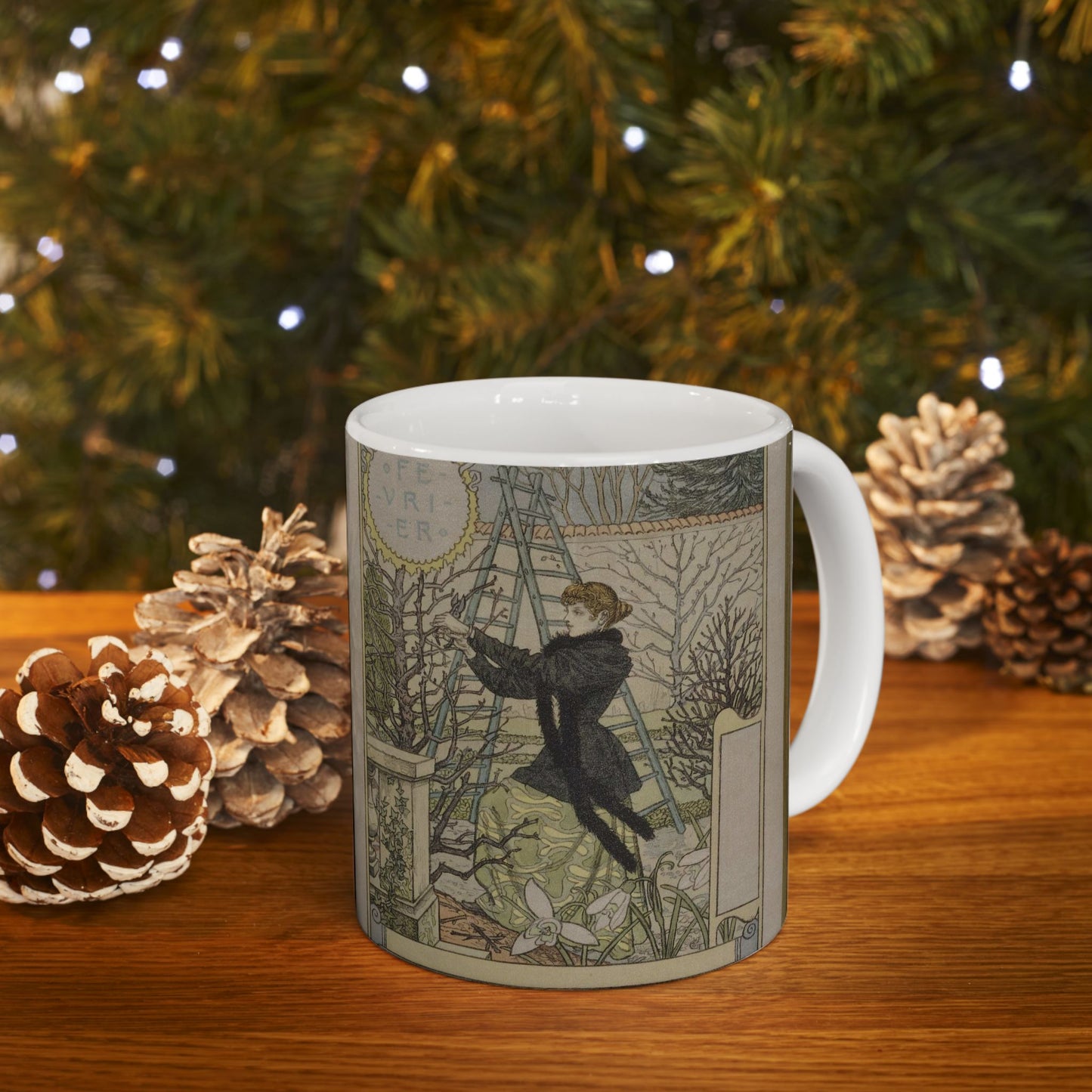Eugène Samuel Grasset - Février Beautiful Novelty Ceramic Coffee Mug 11oz