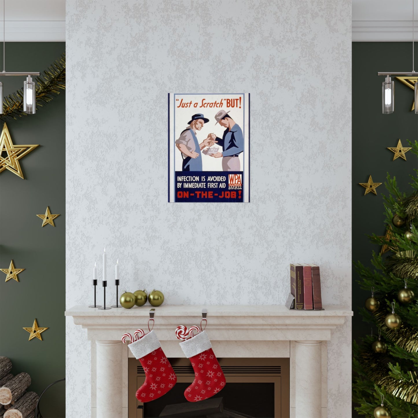 "Just a scratch" But! Infection is avoided by immediate first aid on-the-job! High Quality Matte Wall Art Poster for Home, Office, Classroom