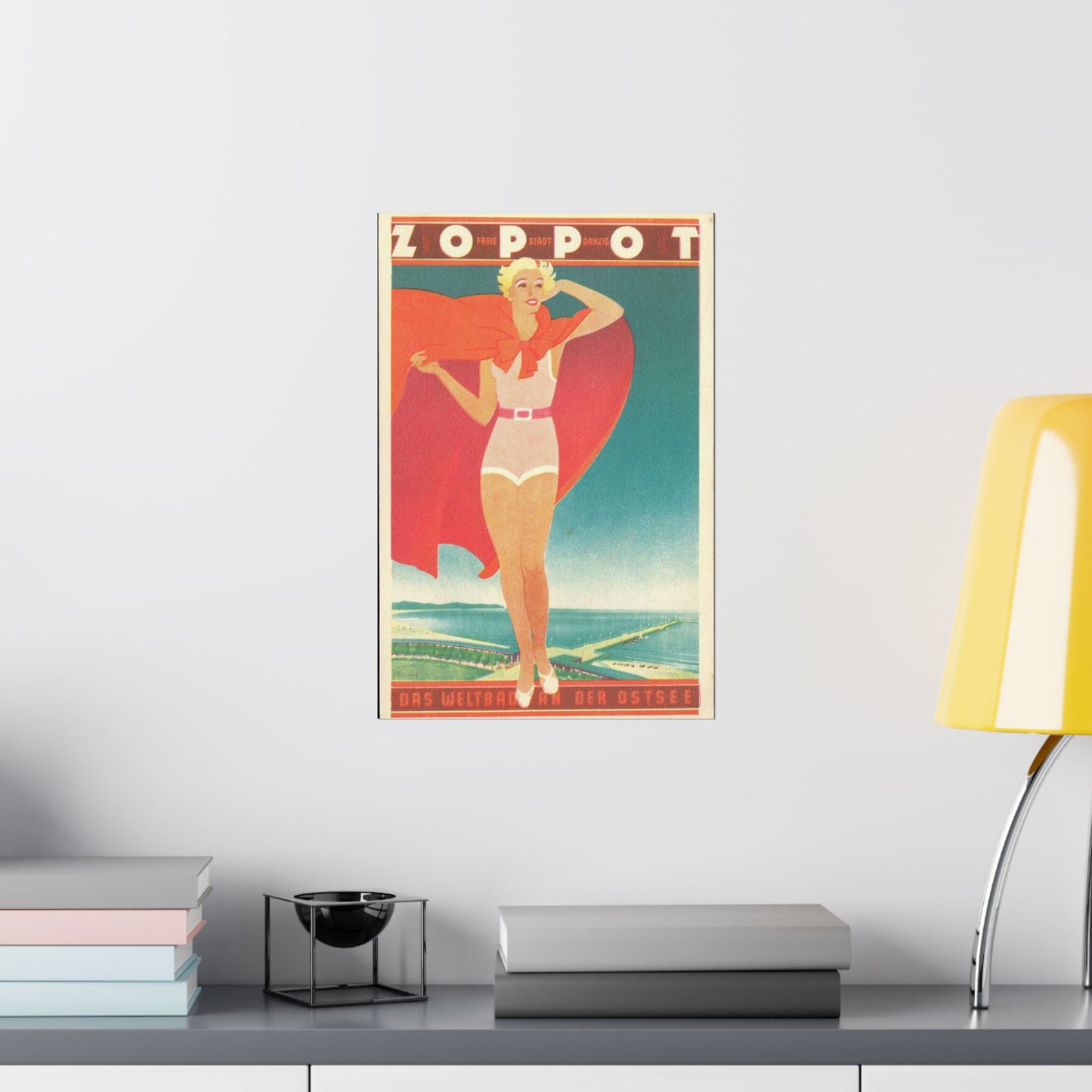 Jupp Wiertz - Zoppot, das Weltbad an der Ostsee High Quality Matte Wall Art Poster for Home, Office, Classroom