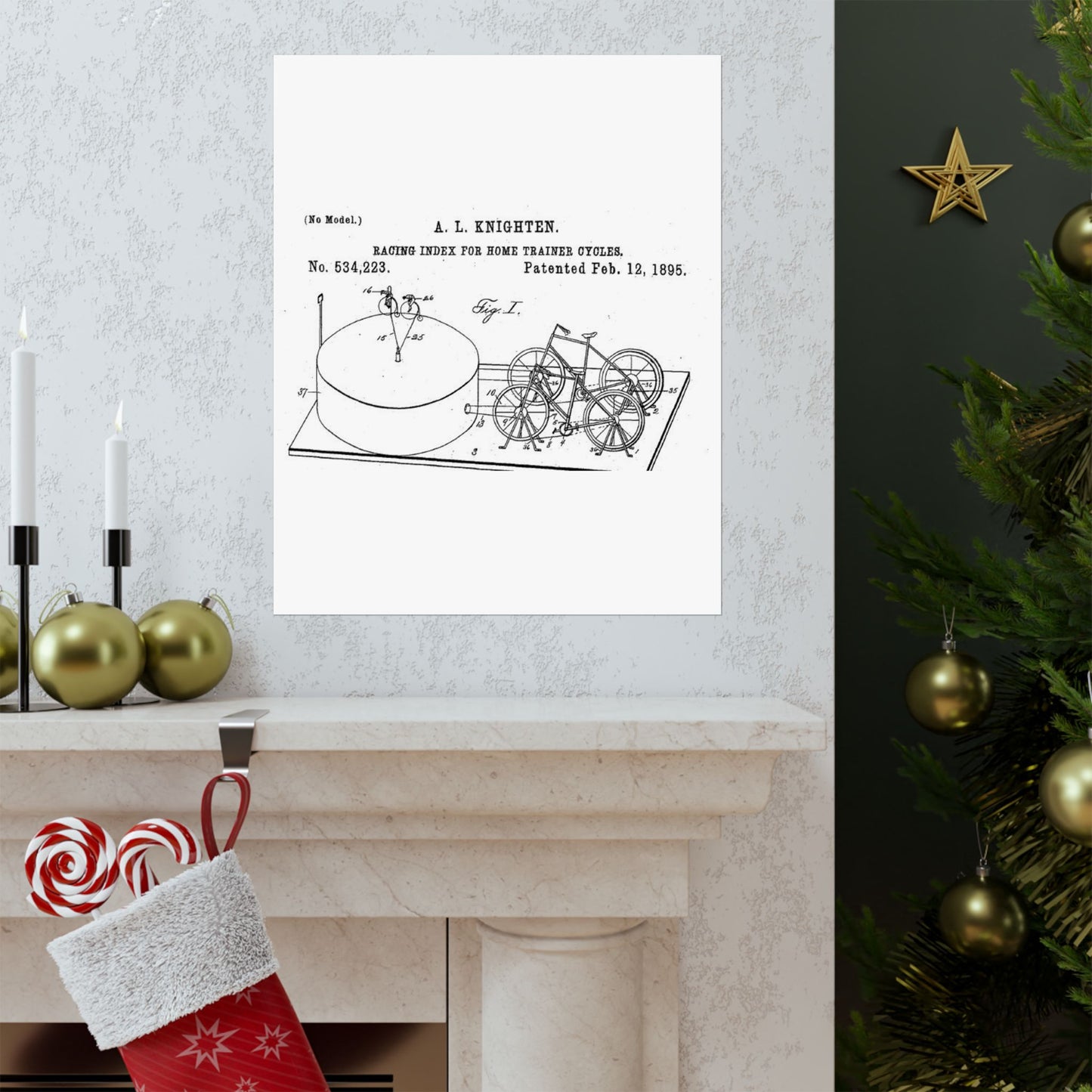 Patent drawing - RacingBikesPatent Public domain image High Quality Matte Wall Art Poster for Home, Office, Classroom