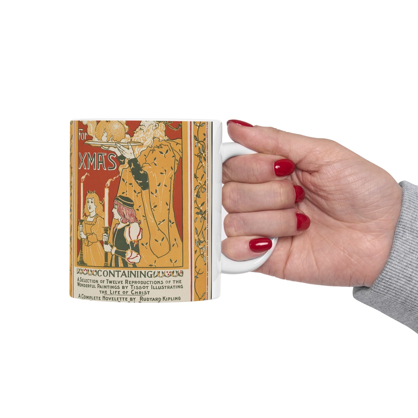 Louis Rhead - The century for Xmas, Art Nouveau poster Beautiful Novelty Ceramic Coffee Mug 11oz