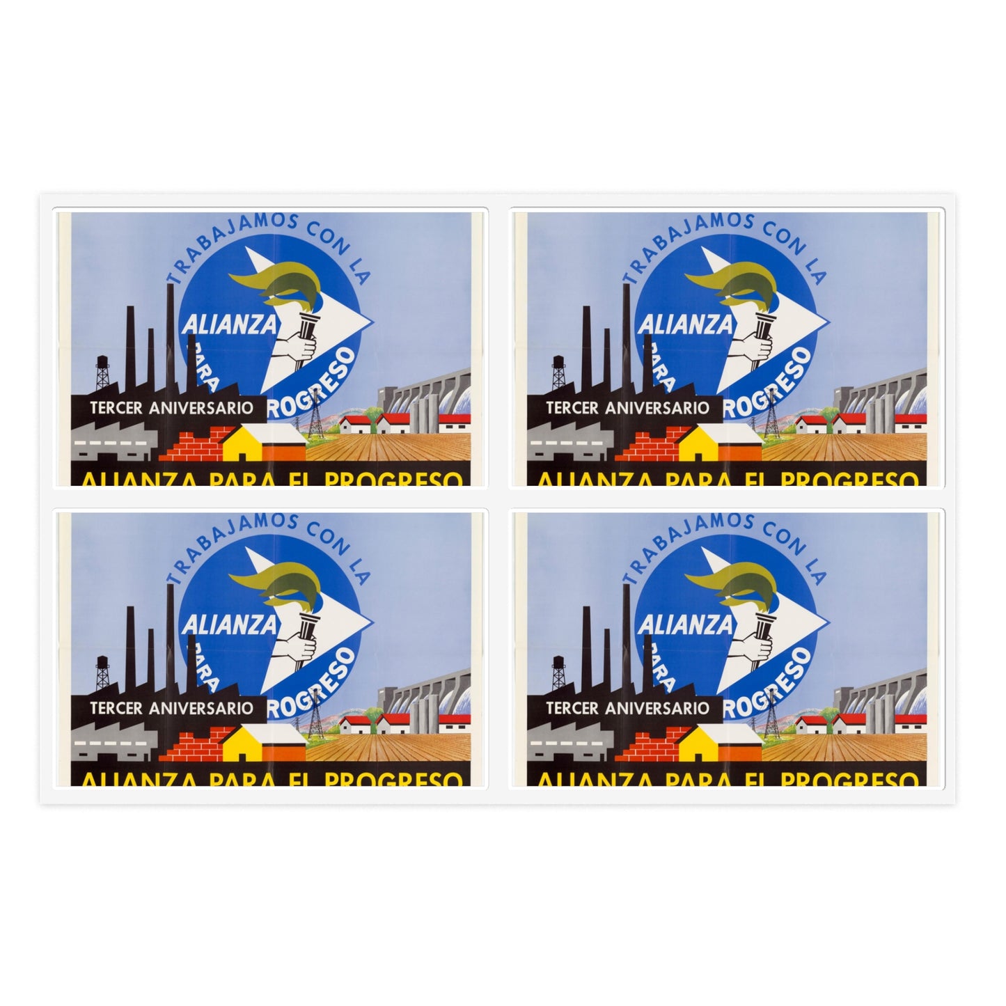 Alliance Posters, Cold War American Propaganda poster Laminated UV Protective Vinyl Stickers