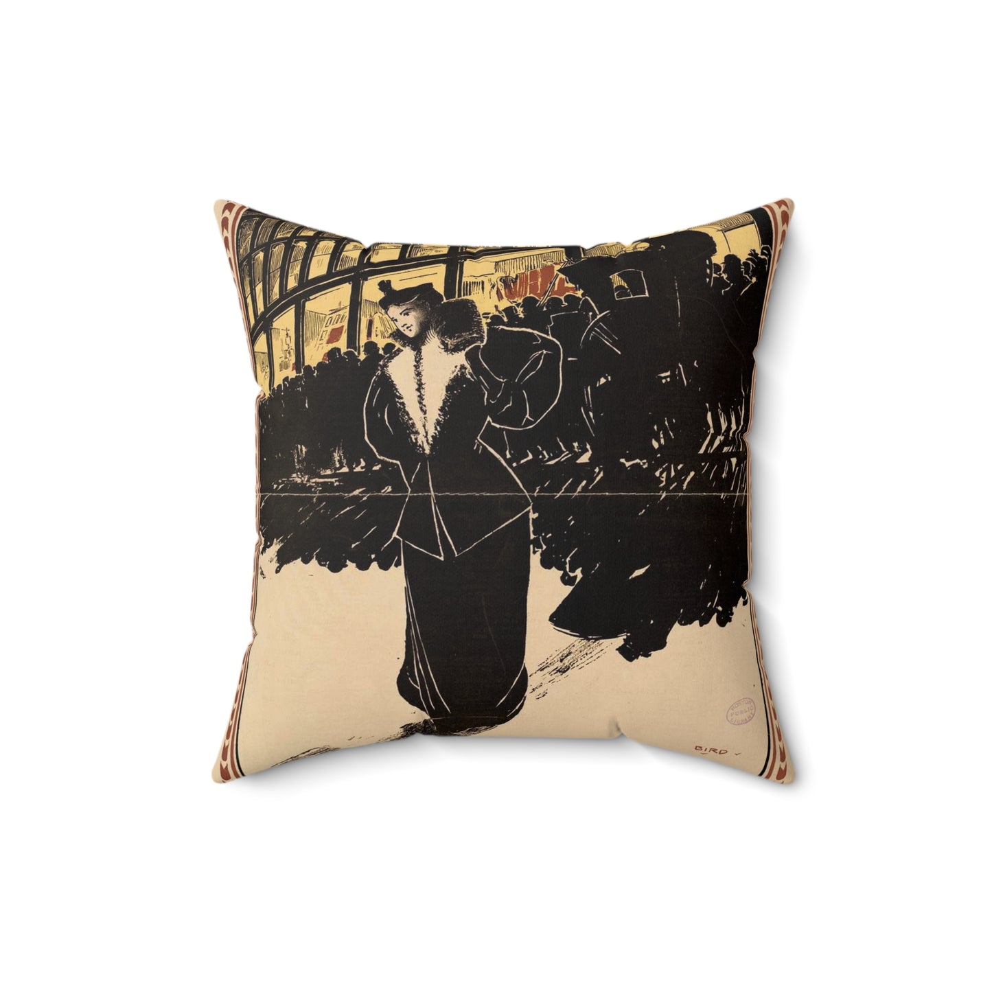 The post express, holiday number Decorative Accent Square Pillow