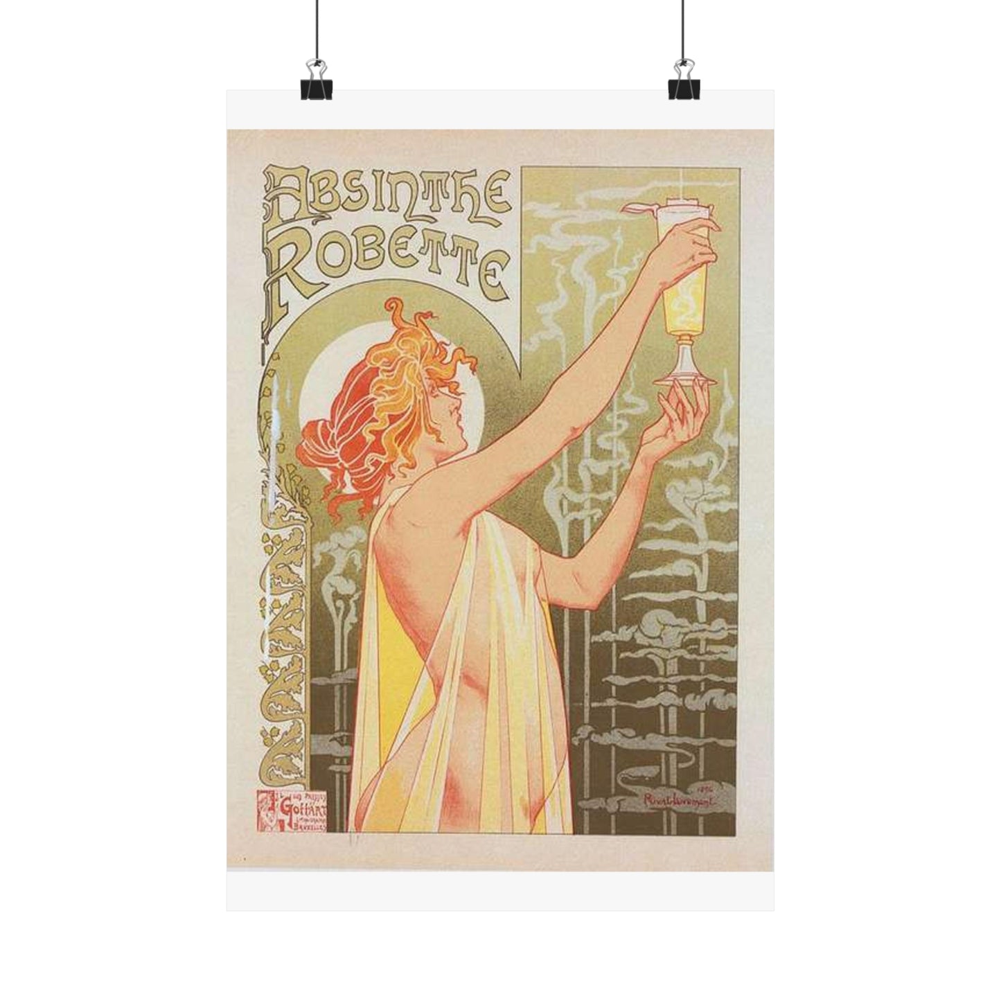Affiche belge pour l' "Absinthe Robette". High Quality Matte Wall Art Poster for Home, Office, Classroom