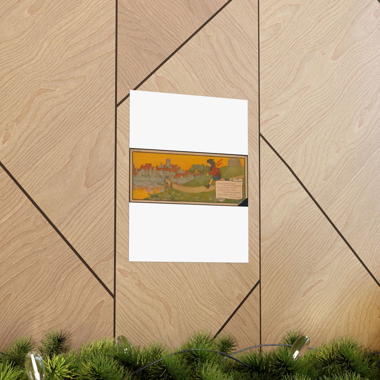 "If you climb my back" said the high haystack.. High Quality Matte Wall Art Poster for Home, Office, Classroom