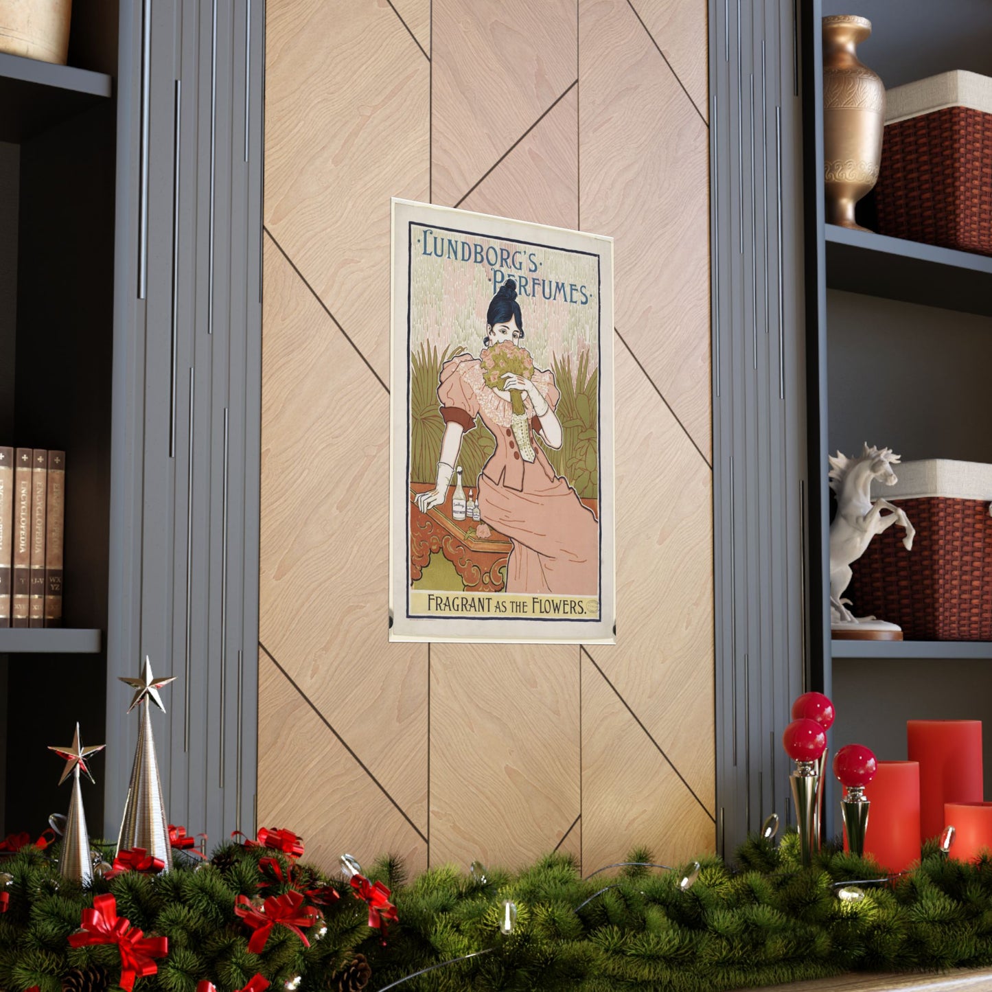 Lundborg's perfumes, Art Nouveau poster High Quality Matte Wall Art Poster for Home, Office, Classroom