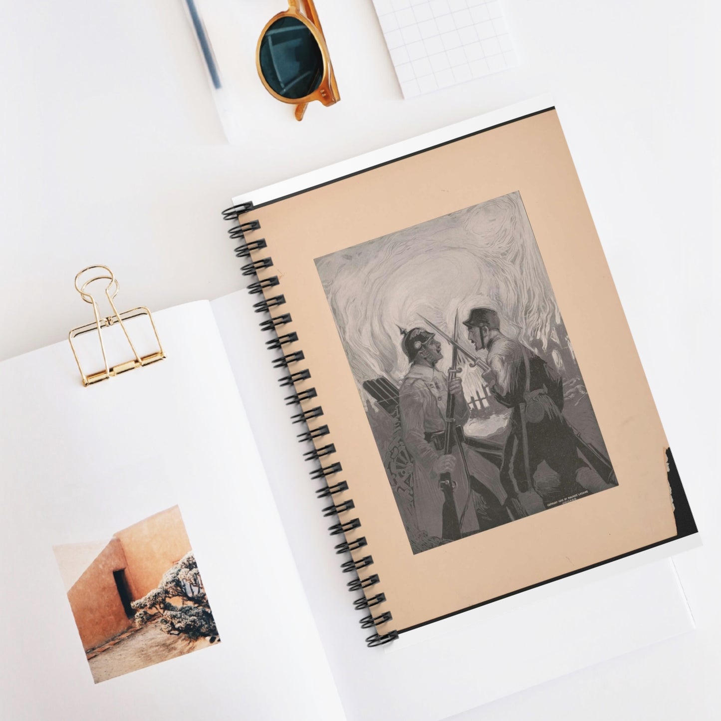 The victor - Print, Library of Congress collection Spiral Bound Ruled Notebook with Printed Cover