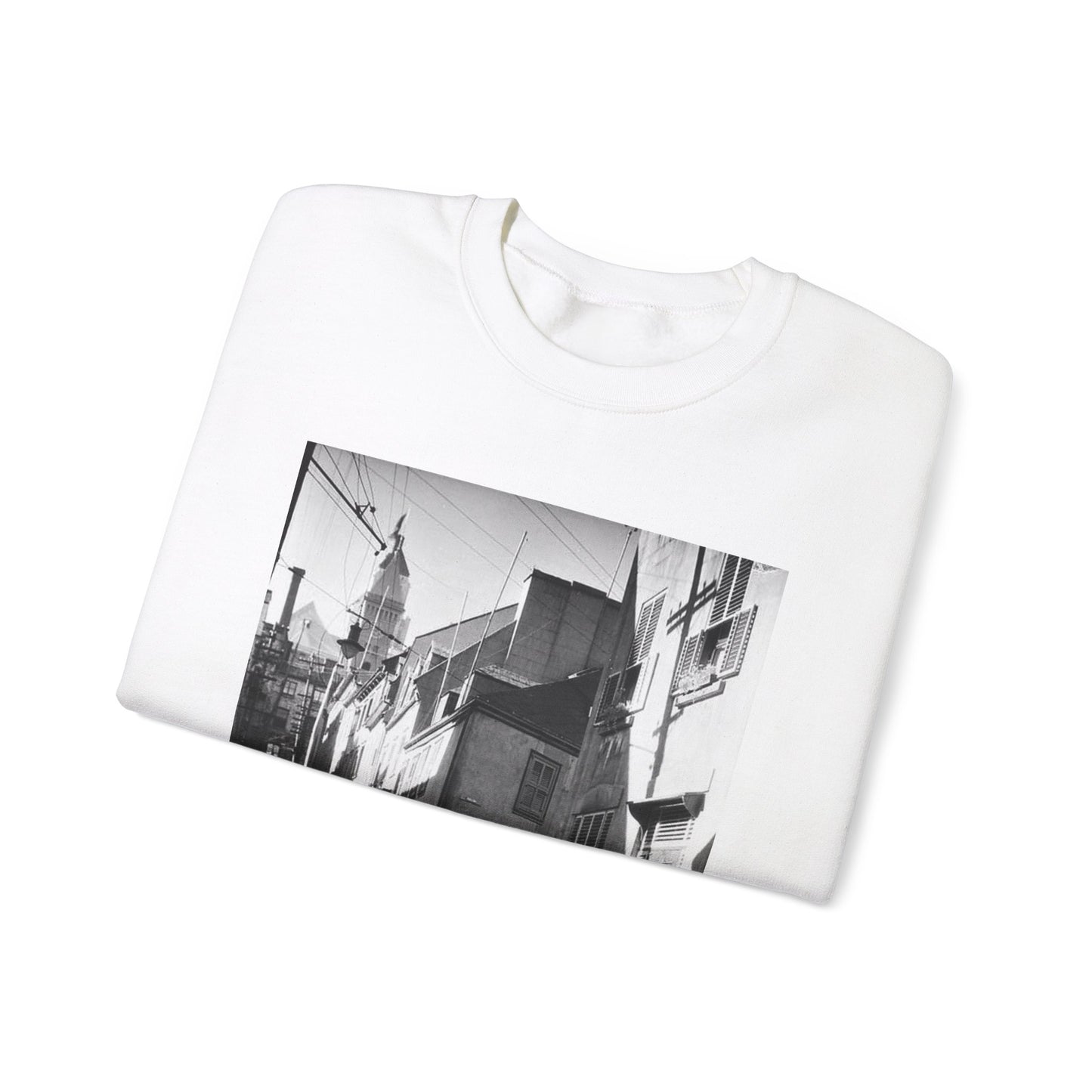 Rue St-Flavien, Quebec City, 1932 White Heavy Blend Adult Crew Neck SweatShirt